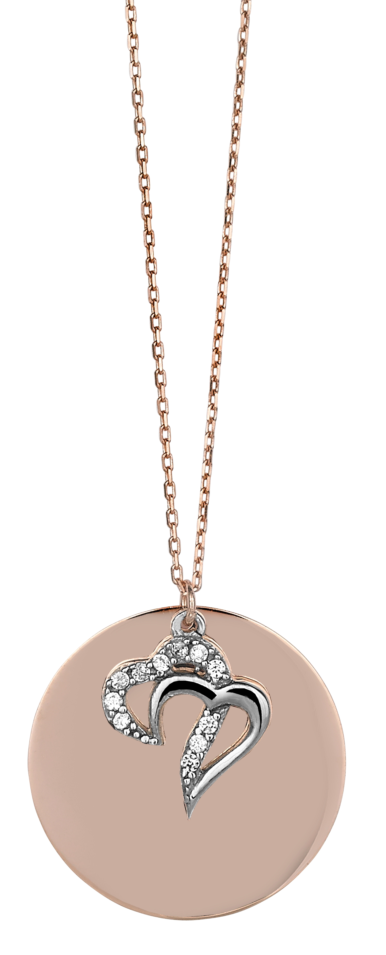 Orphelia Damen-Kette aus 925er Sterlingsilber mit Anhänger – Rosé ZH-4791