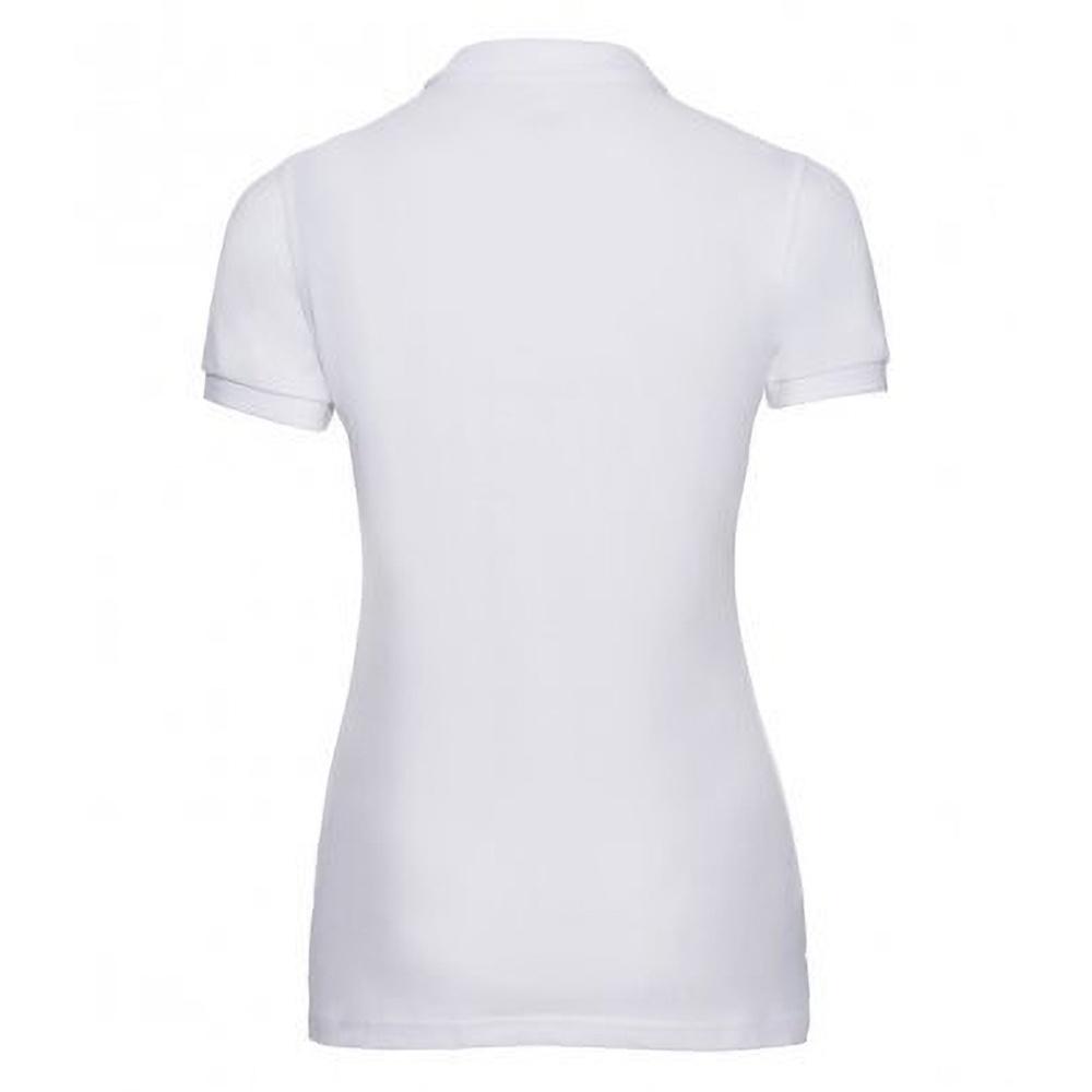 Russell Athletic Russell Womens/Ladies Stretch Short Sleeve Polo Shirt (White) skjortor & blusar dam – bild 2