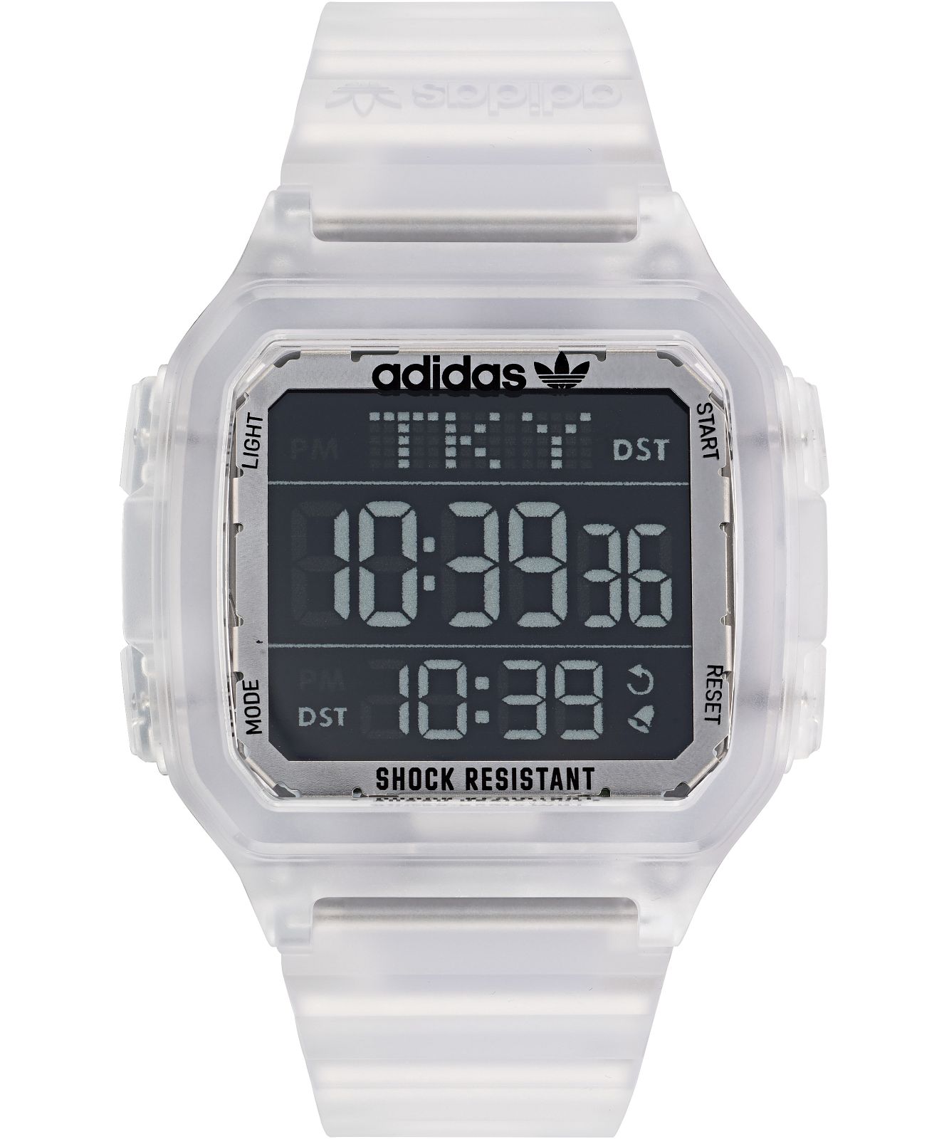 Thumbnail - Adidas Originals Street Digital One GMT Unisex Transparente Uhr AOST22049