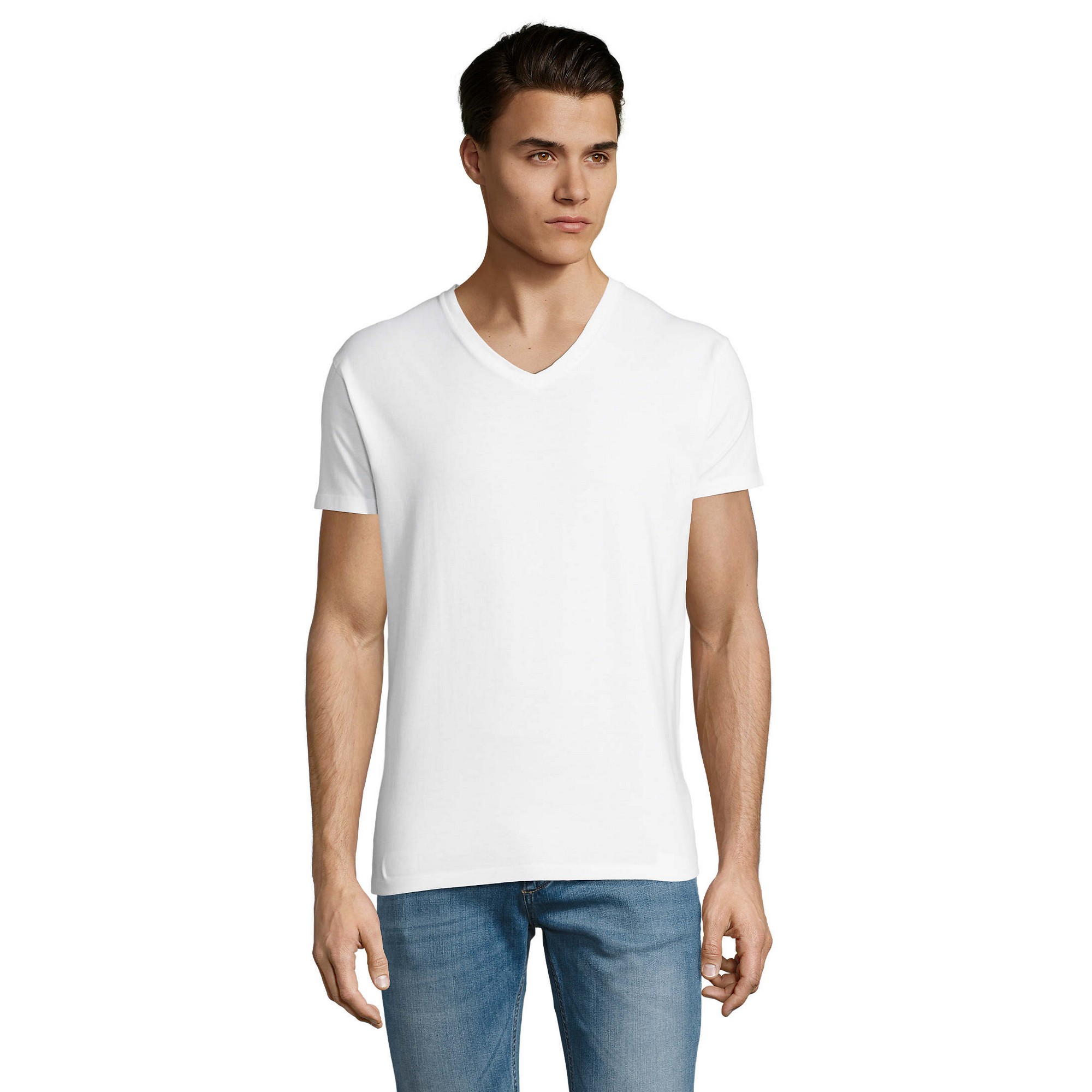 Imperial T-shirt med V-ringning för män (Vit)