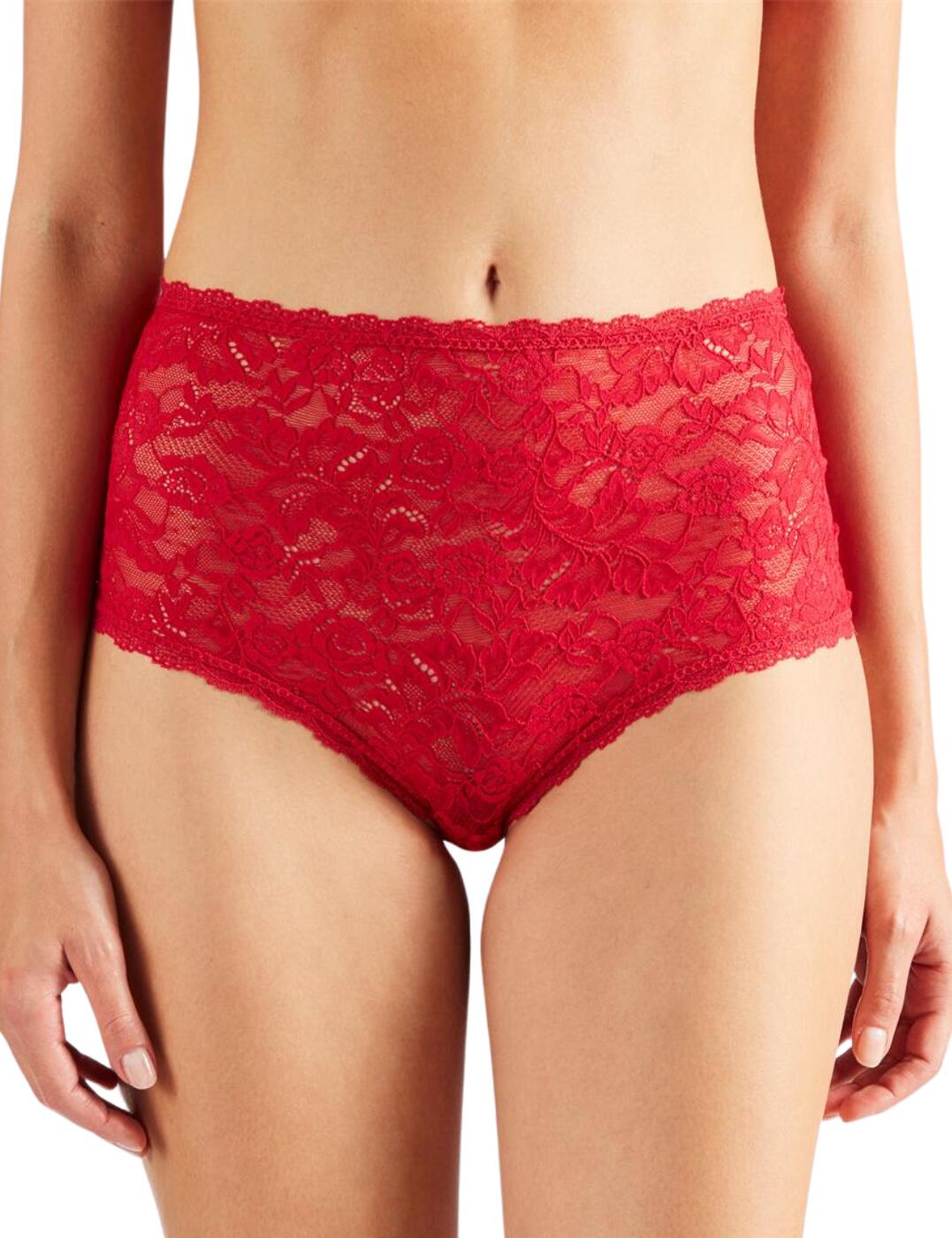 Aubade Womens Rosessence High-Waisted Brief – Red Polyamide – Size Medium