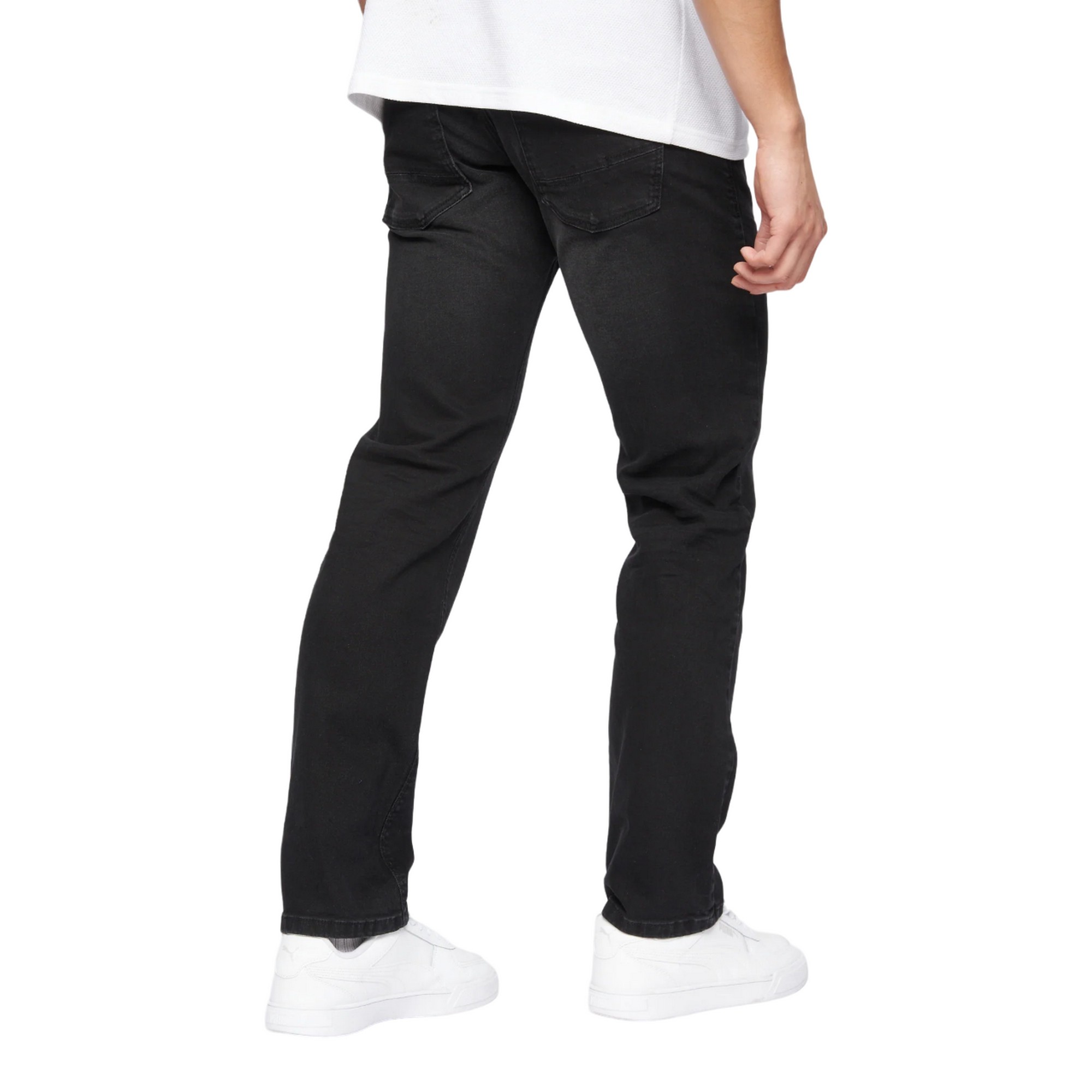 Crosshatch Mens Cadman Straight Jeans (Black Wash) herr – bild 3