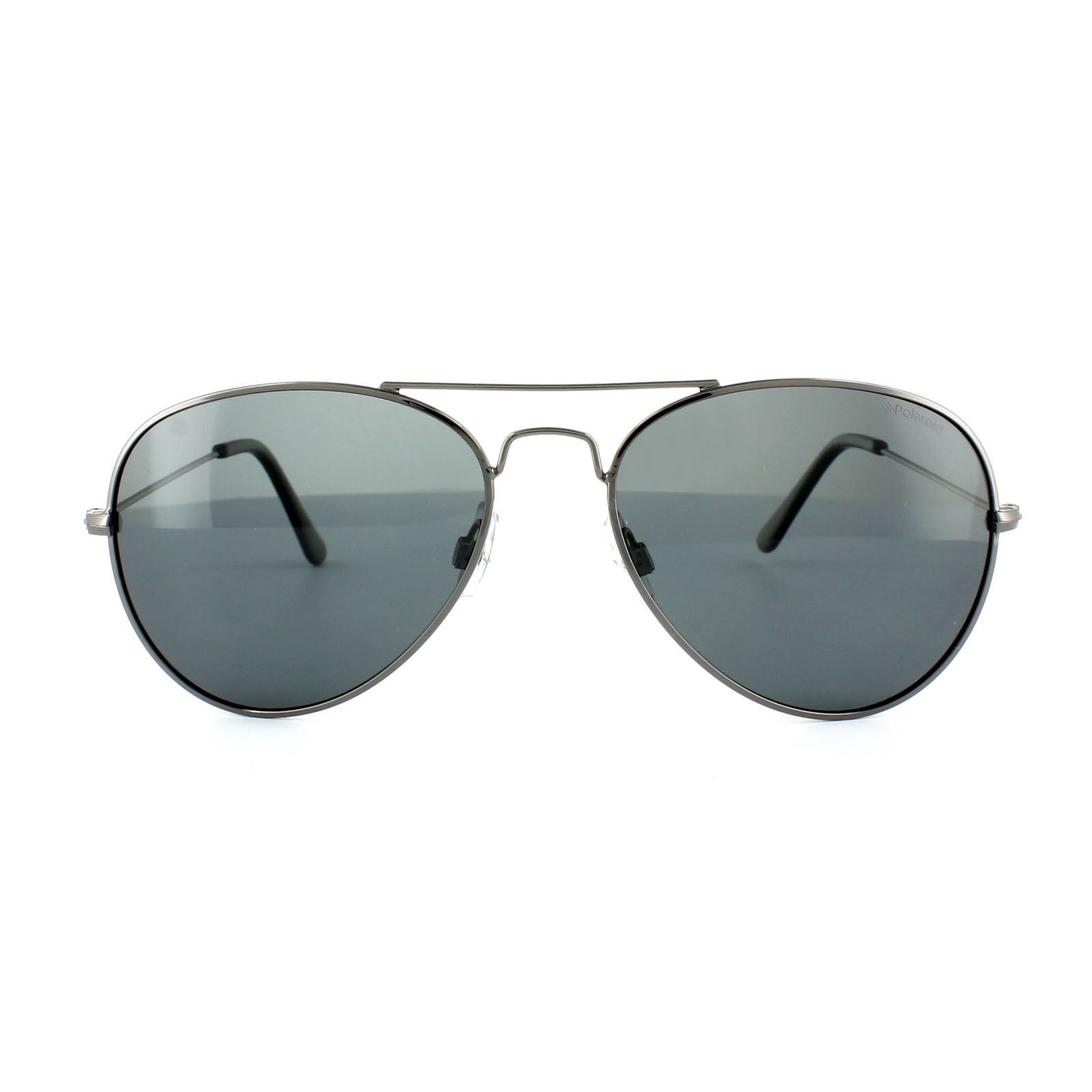 Polaroid Aviator Unisex Ruthenium Grau Polarisierte Sonnenbrille