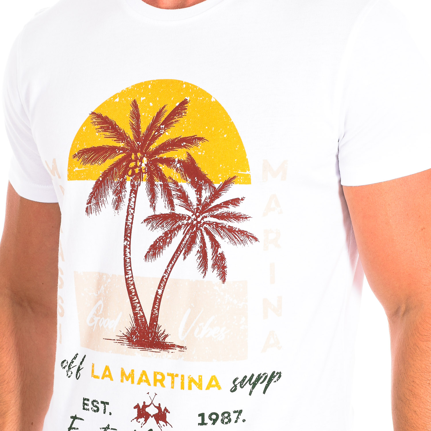 LA MARTINA Kortärmad t-shirt för män TMR323-JS354 herr – bild 2