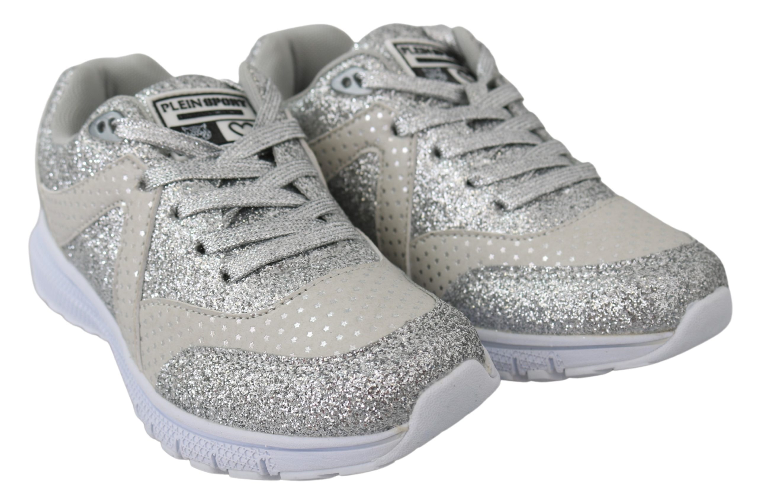 Plein Sport Kvinnors Silver Polyester Runner Jasmines Sneakers Skor dam – bild 2