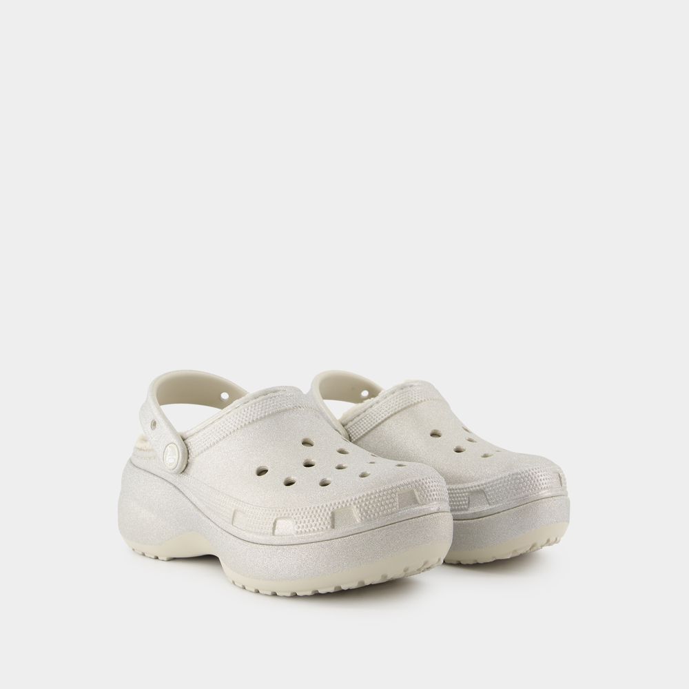 Thumbnail - Sandalen Classic Platform Glitter - Crocs - Synthetik - Silber