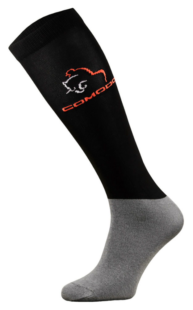 Thumbnail - COMODO - Femme Chaussettes Equitation | Chaussettes Hautes Longues pour Eté - Noir