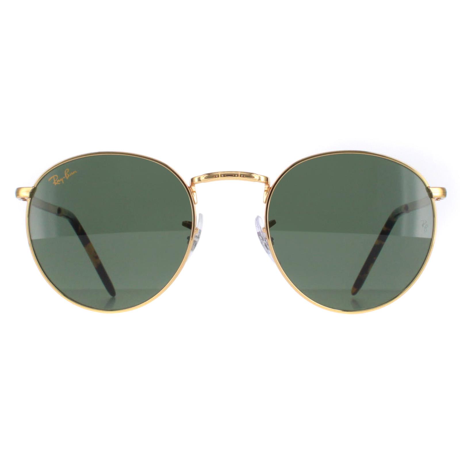 Thumbnail - Ray-Ban Rund Unisex Gold Grün RB3637 Neu Rund