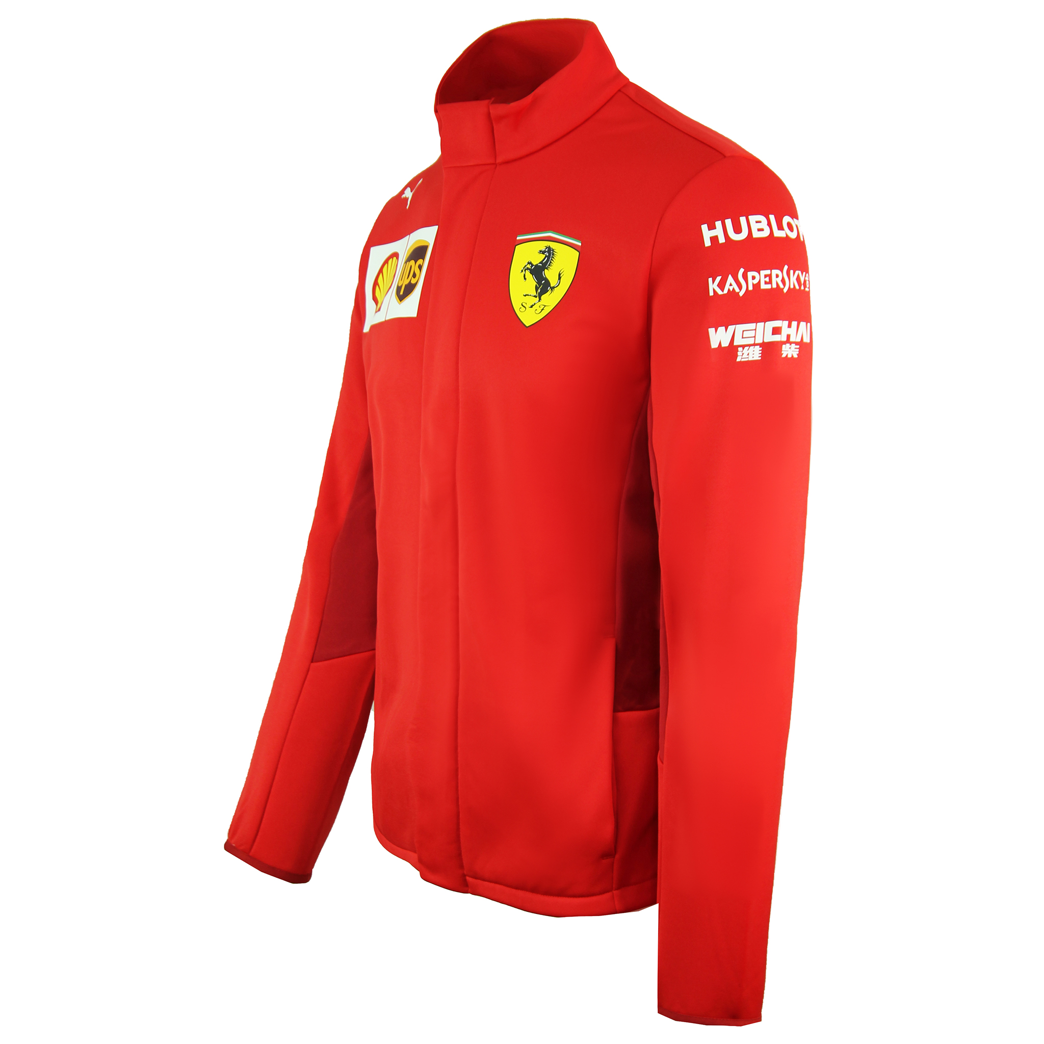 Scuderia Ferrari Long Sleeve Zip Up Red Softshell Jacka för herrar 763021 02 2