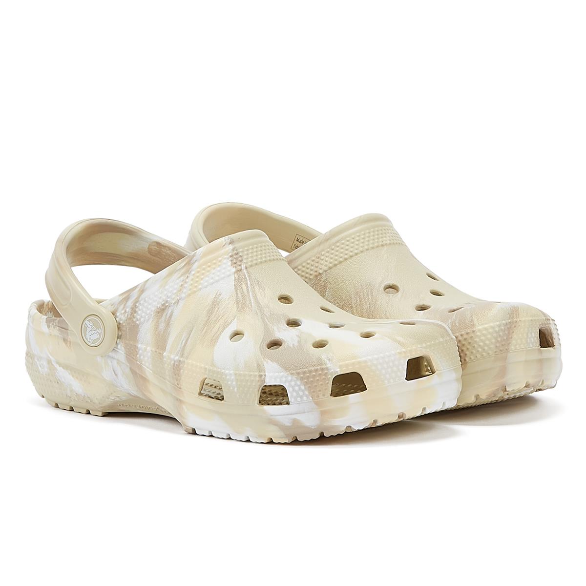 Thumbnail - Crocs Classic Marbled Clog Damen Weiß Sandalen
