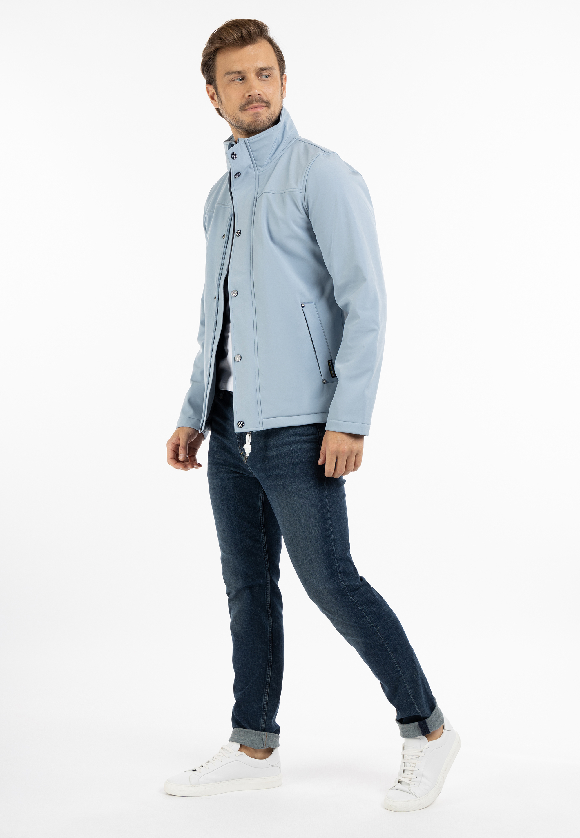 Thumbnail - Schmuddelwedda Softshelljacke Herren Hellblau-271