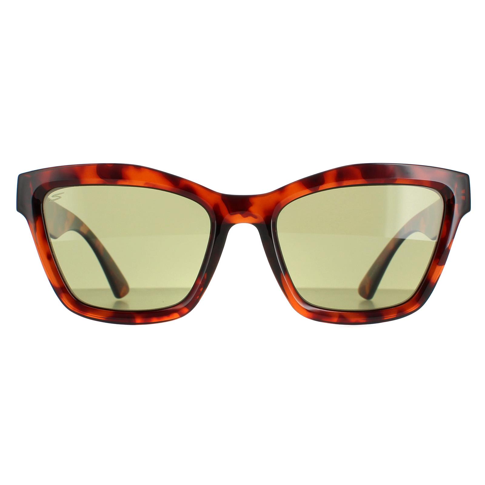 Serengeti vierkante dames glanzende rode tortoise Saturnus gepolariseerd 555 nm rolla
