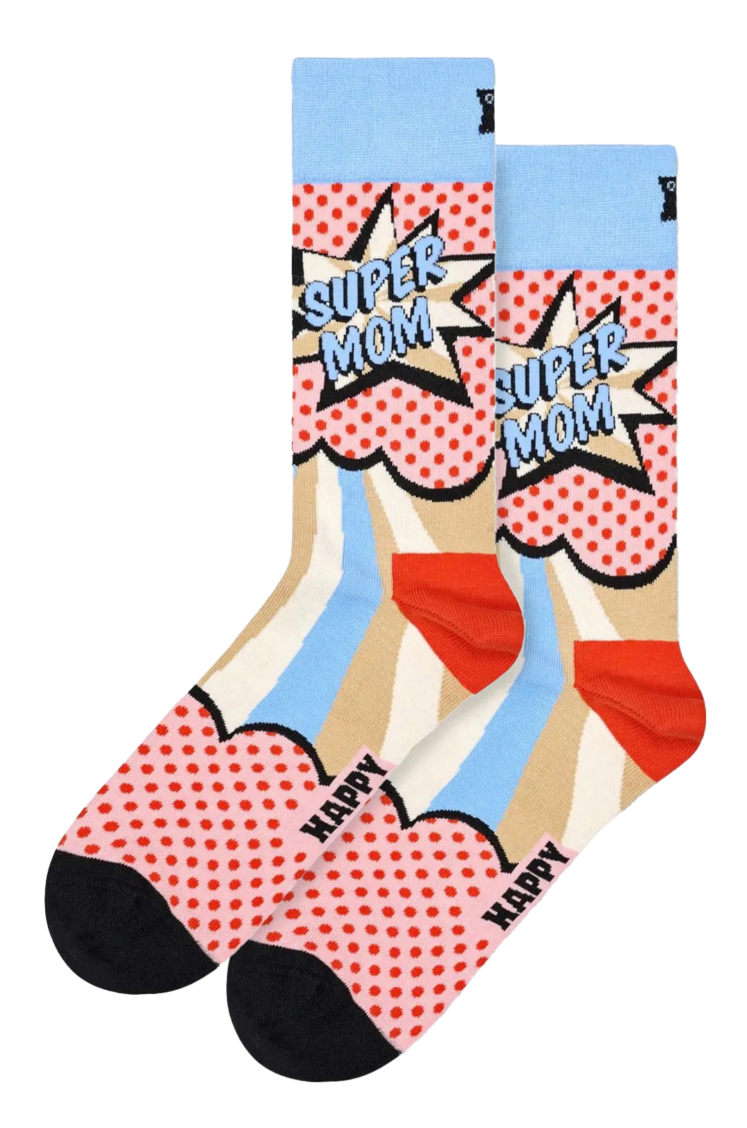 Thumbnail - Beste Mama Socken | Happy Socks | Neuheiten Super Mama Socken | Geschenke für Mama - Rot