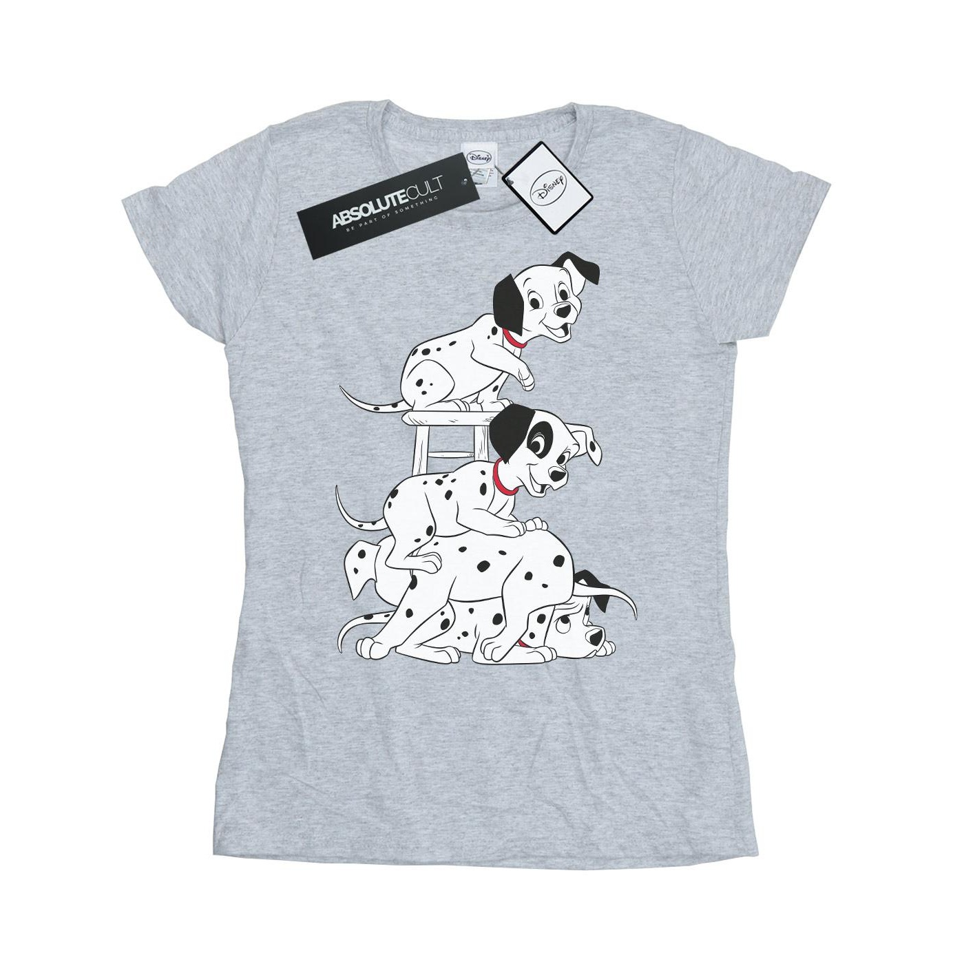 Thumbnail - Disney - "101 Dalmatians Chair" T-Shirt für Damen (Grau)