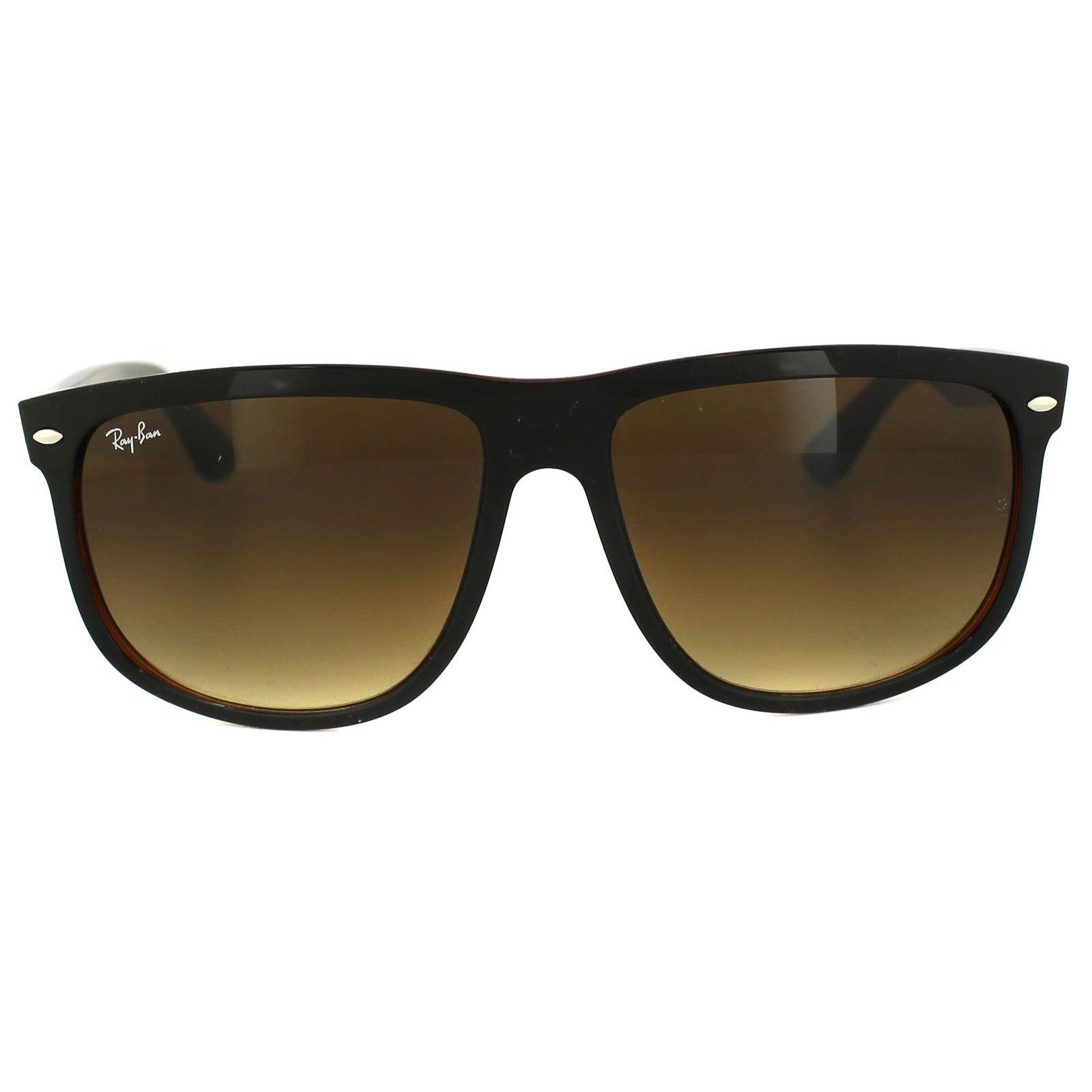 Thumbnail - Lunettes De Soleil Ray-Ban 4147 609585 Top Noir Sur Dégradé Brun Brun