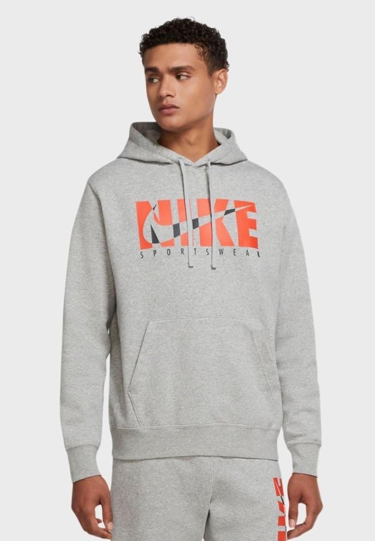 Thumbnail - Nike Herren Sportswear Fleece-Kapuzenpullover in Grau