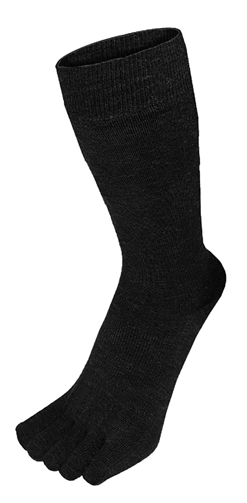 Thumbnail - TOETOE - Herren- und Damen Outdoor weiche Wollfeuchtigkeitsregulierende Kniestrümpfe - Schwarz