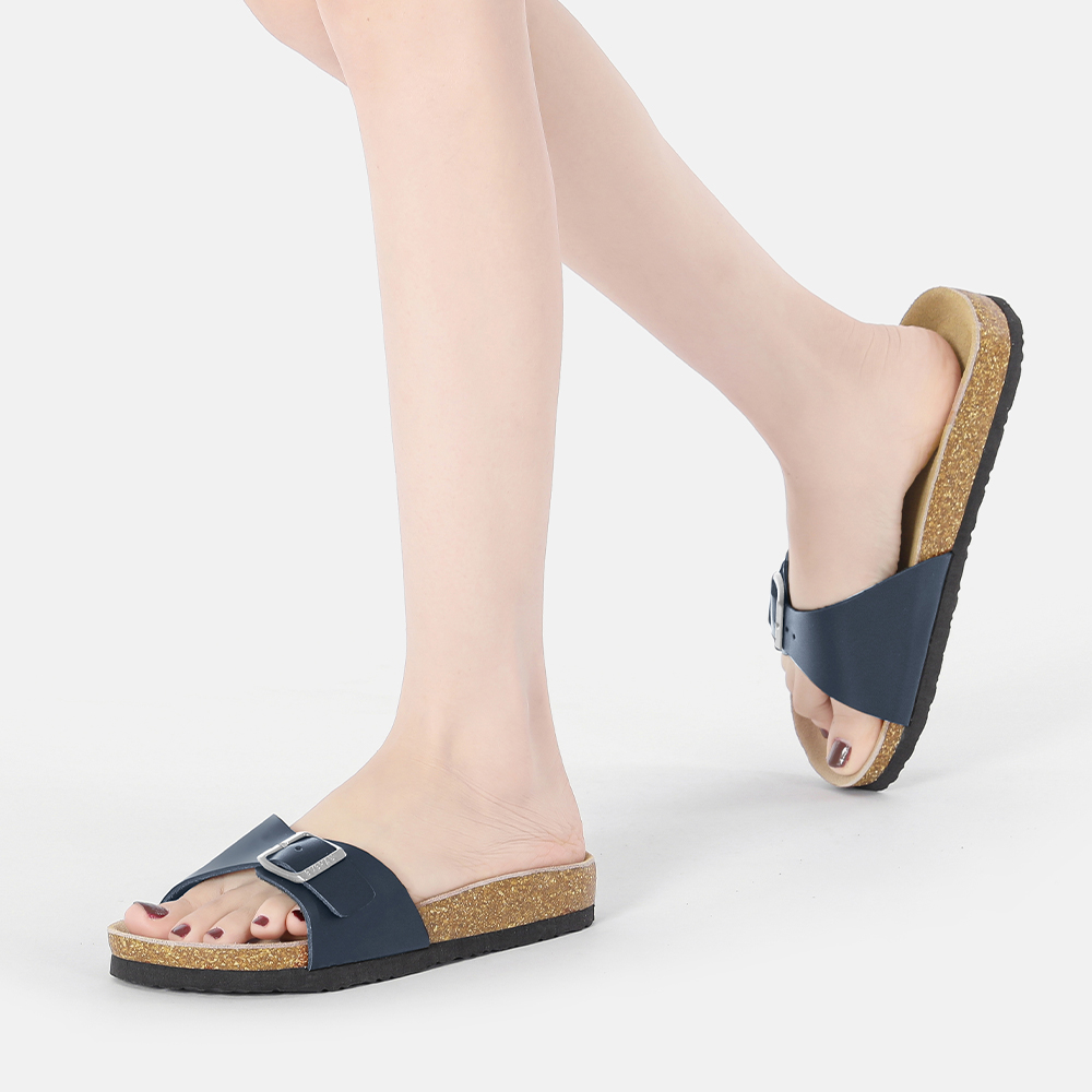 EverAU Australia EVER AU Dam Swan Läder Easy Slip-On Sandaler Marin Läder – bild 2