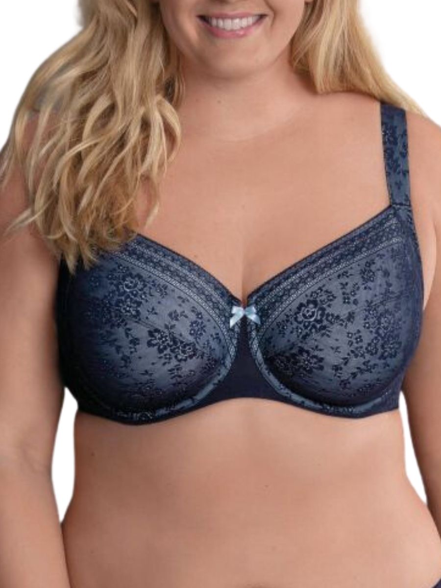 Rosa Faia Womens Fleur Underwired Bra - Blue Polyamide - Size 38G