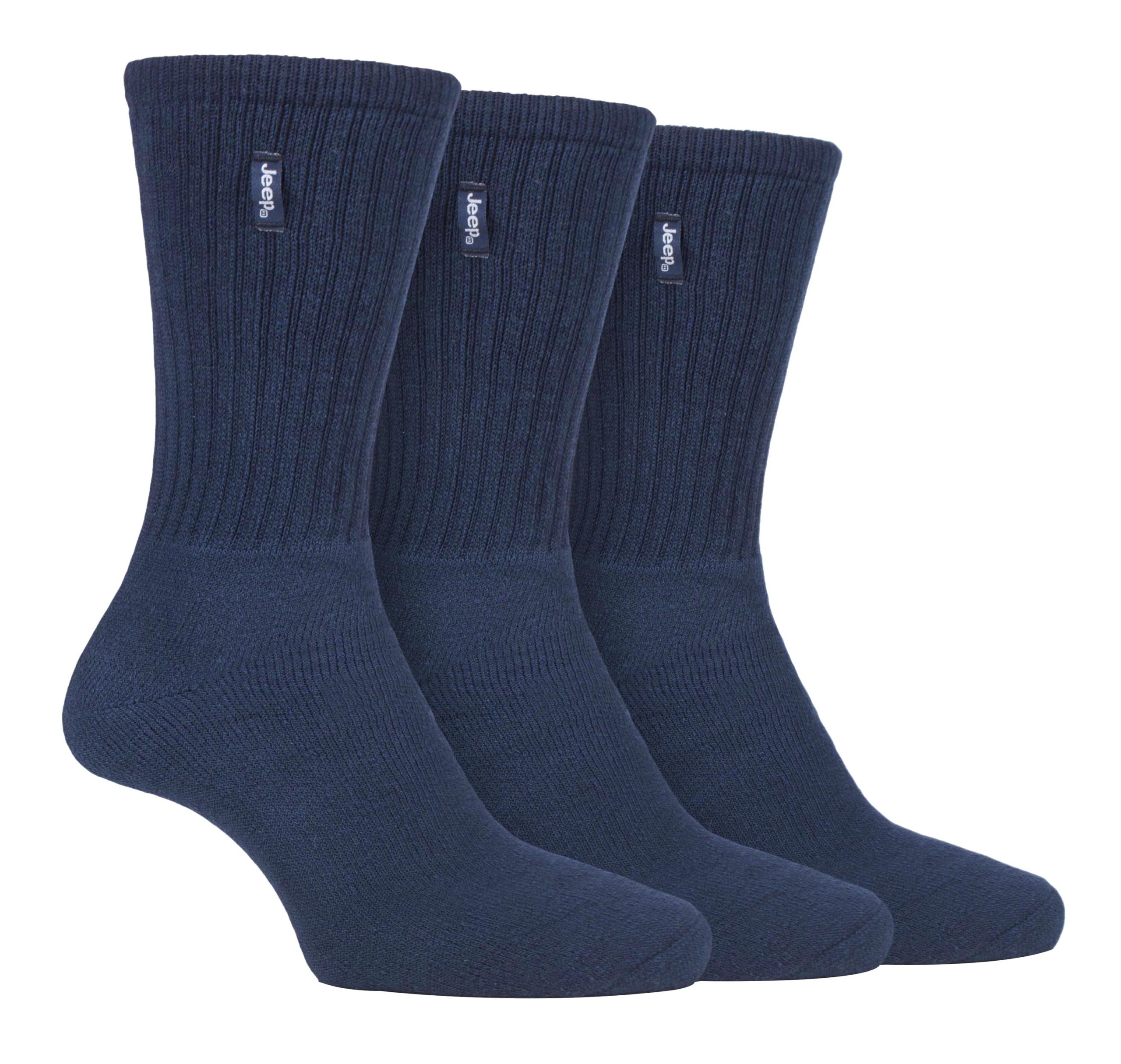 JEEP - 3 Paar Herren Vintage Baumwolle gepolstert Socken für Wanderschuhe