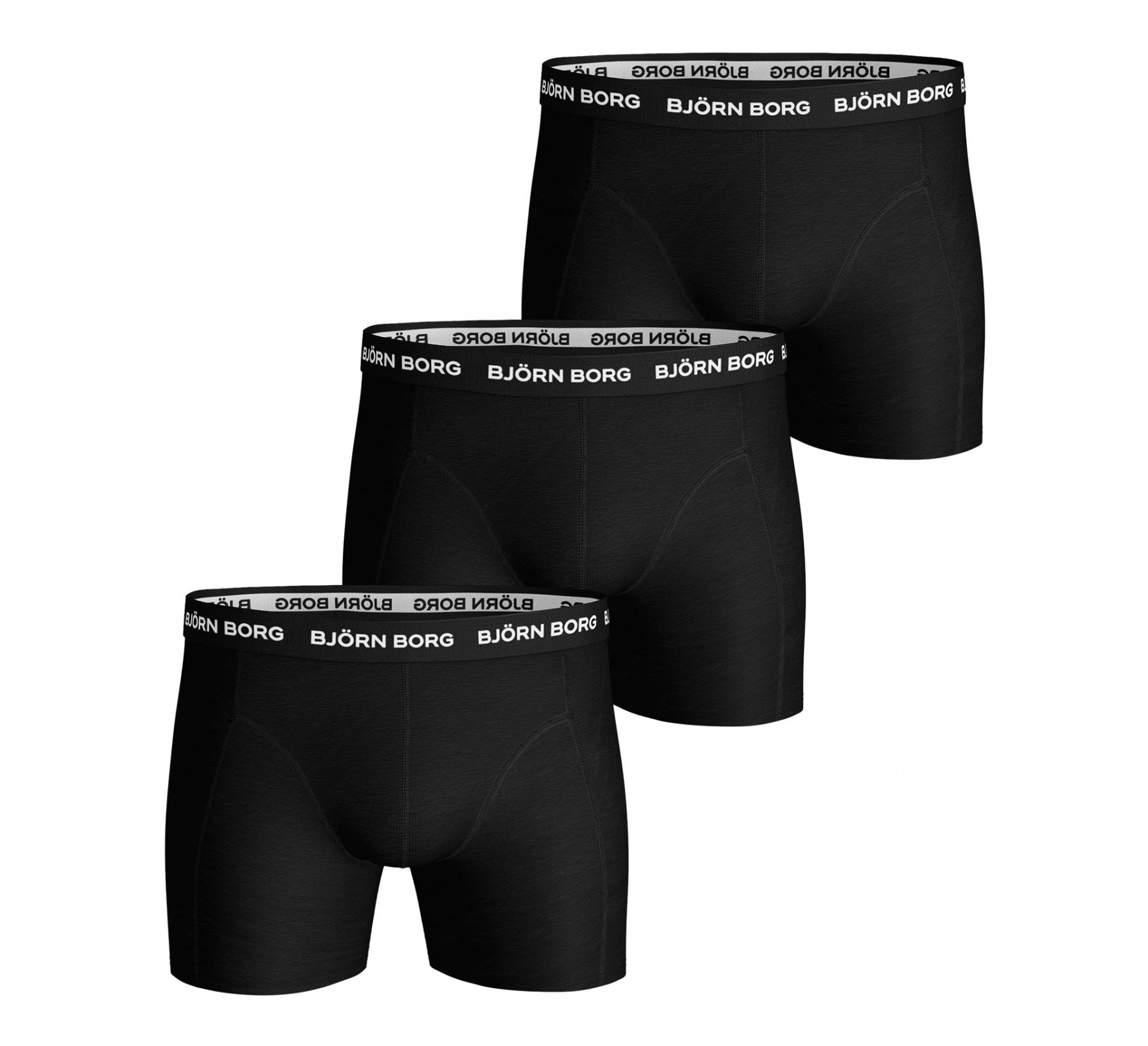 Retro-Hose im praktischen Dreierpack, enganliegend, mit Stretchanteil und Logobund.