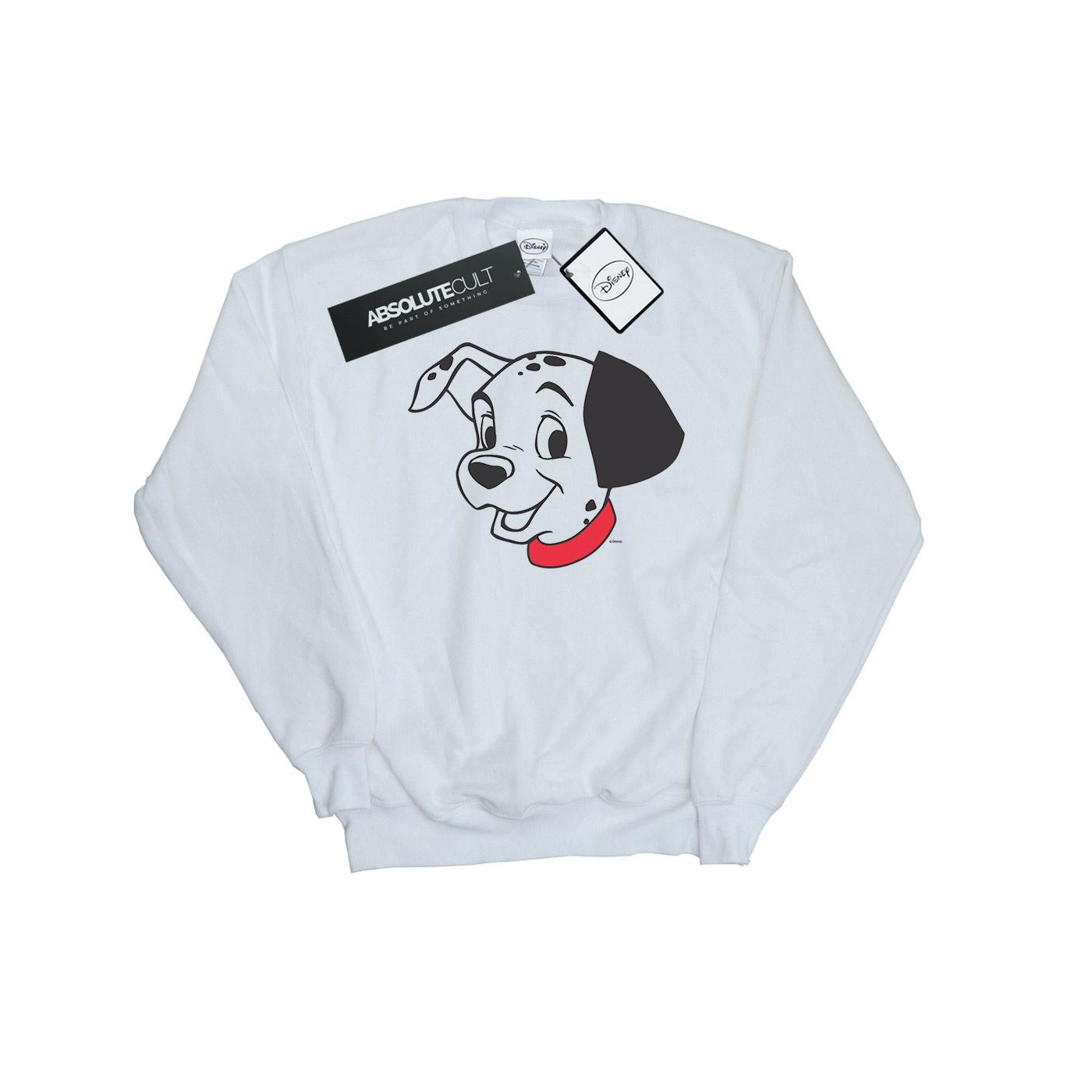 Thumbnail - Disney - "101 Dalmatians Dalmatian Head" Sweatshirt für Damen (Weiß)