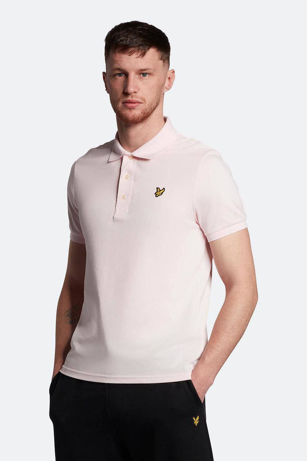 Lyle & Scott Polo SS enfärgad pikétröja herr – bild 2