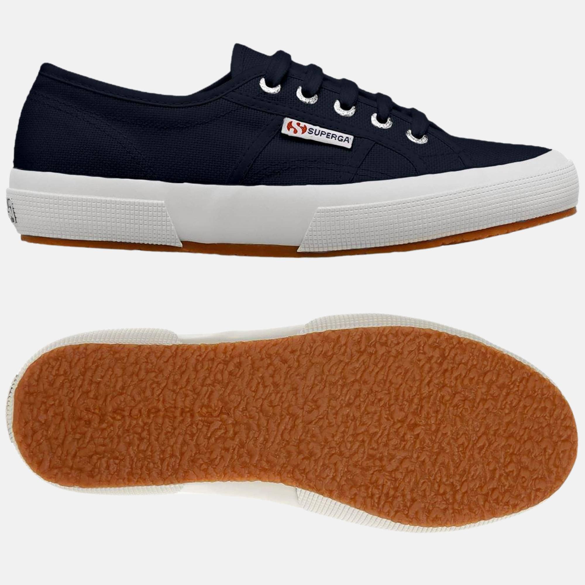Superga Damen Marine 2750-Cotu Klassisch Navy-F Weiß Eu Größe 36,5 / Uk Größe 3,5