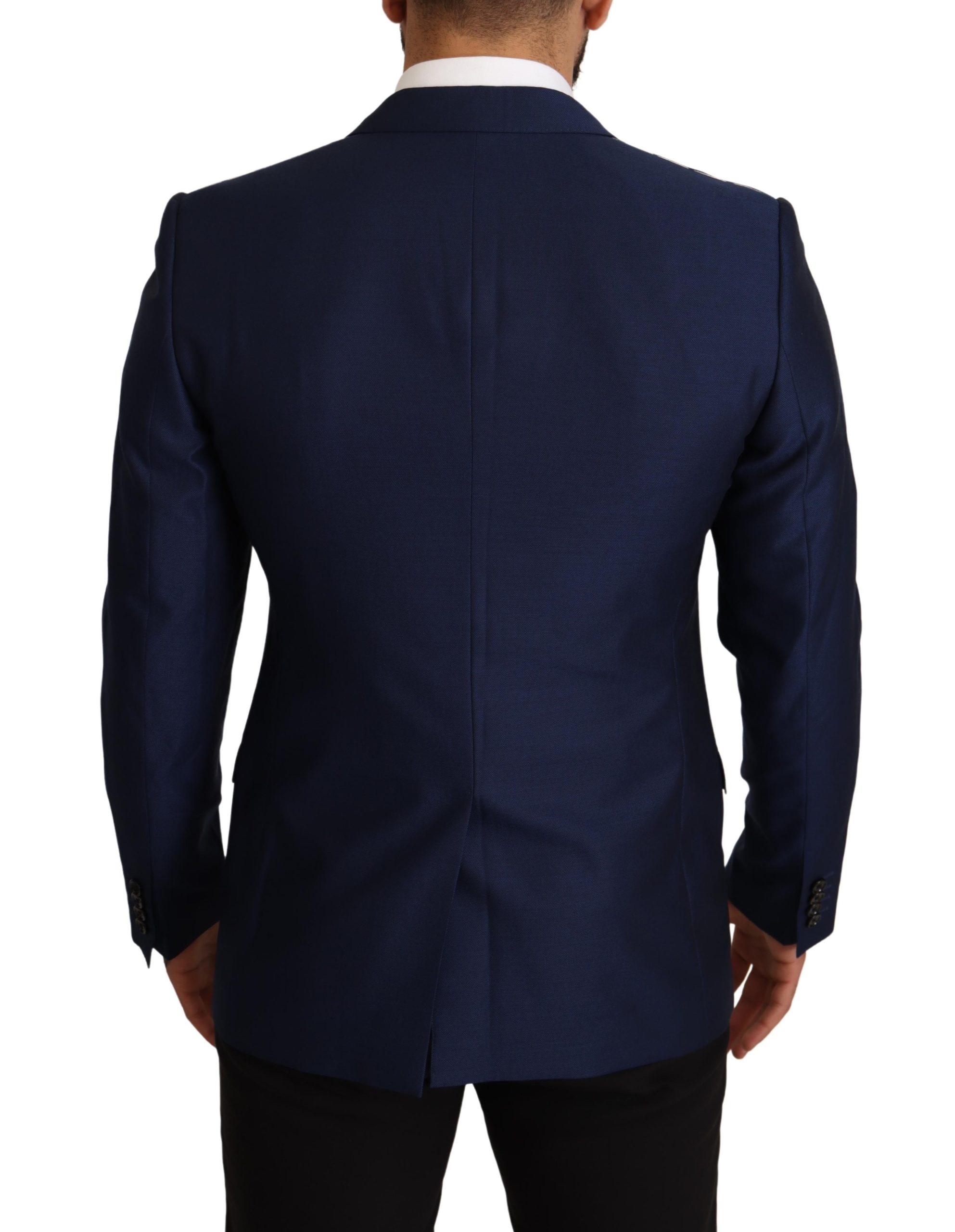 Dolce&Gabbana Herr Navy Blå Slim Fit Jacka MARTINI Blazer – bild 2