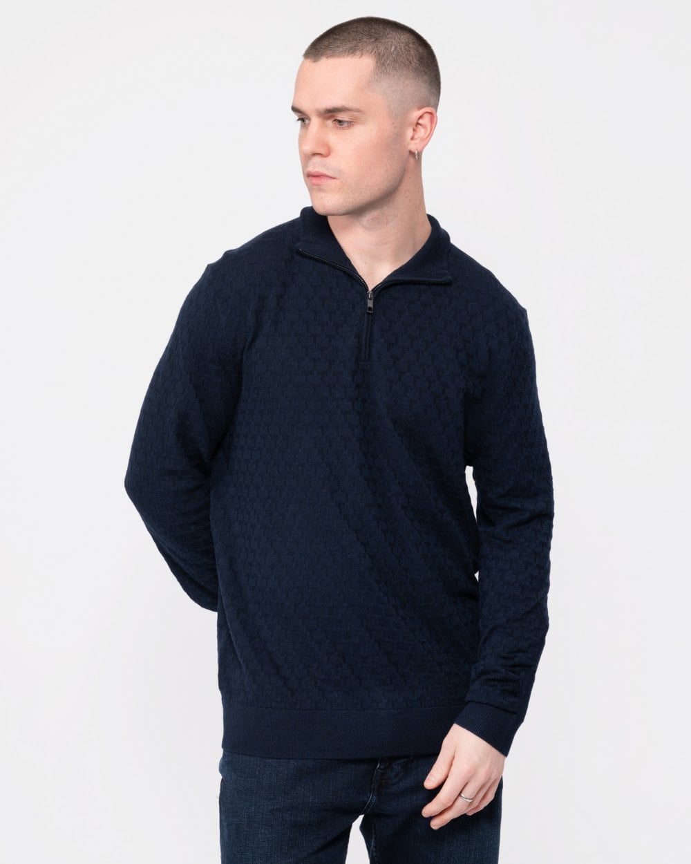 Ted Baker Kurnle Heren Lange Mouwen T Trui met Funnel Neck