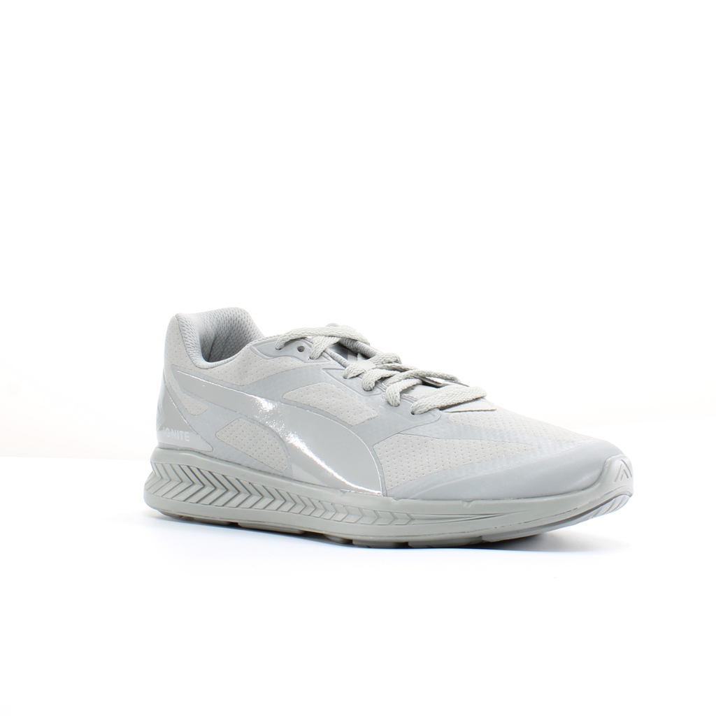 Puma Ignite Matt & Shine Grey Synthetic Mens Lace Up Trainers 359718 03 låga sneakers herr – bild 2