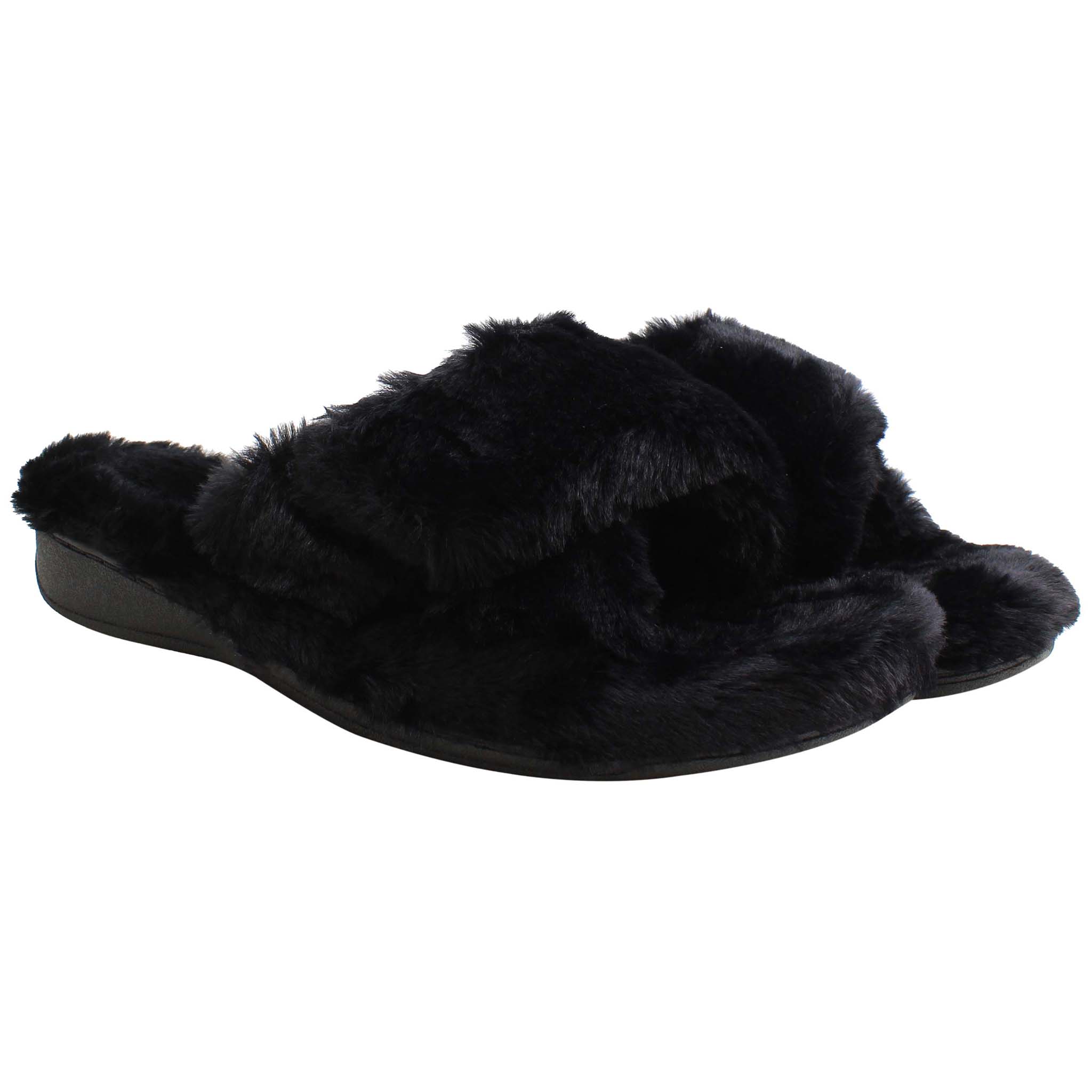 Thumbnail - Vionic Indulge Relax Plush Damen Hausschuhe in Schwarz
