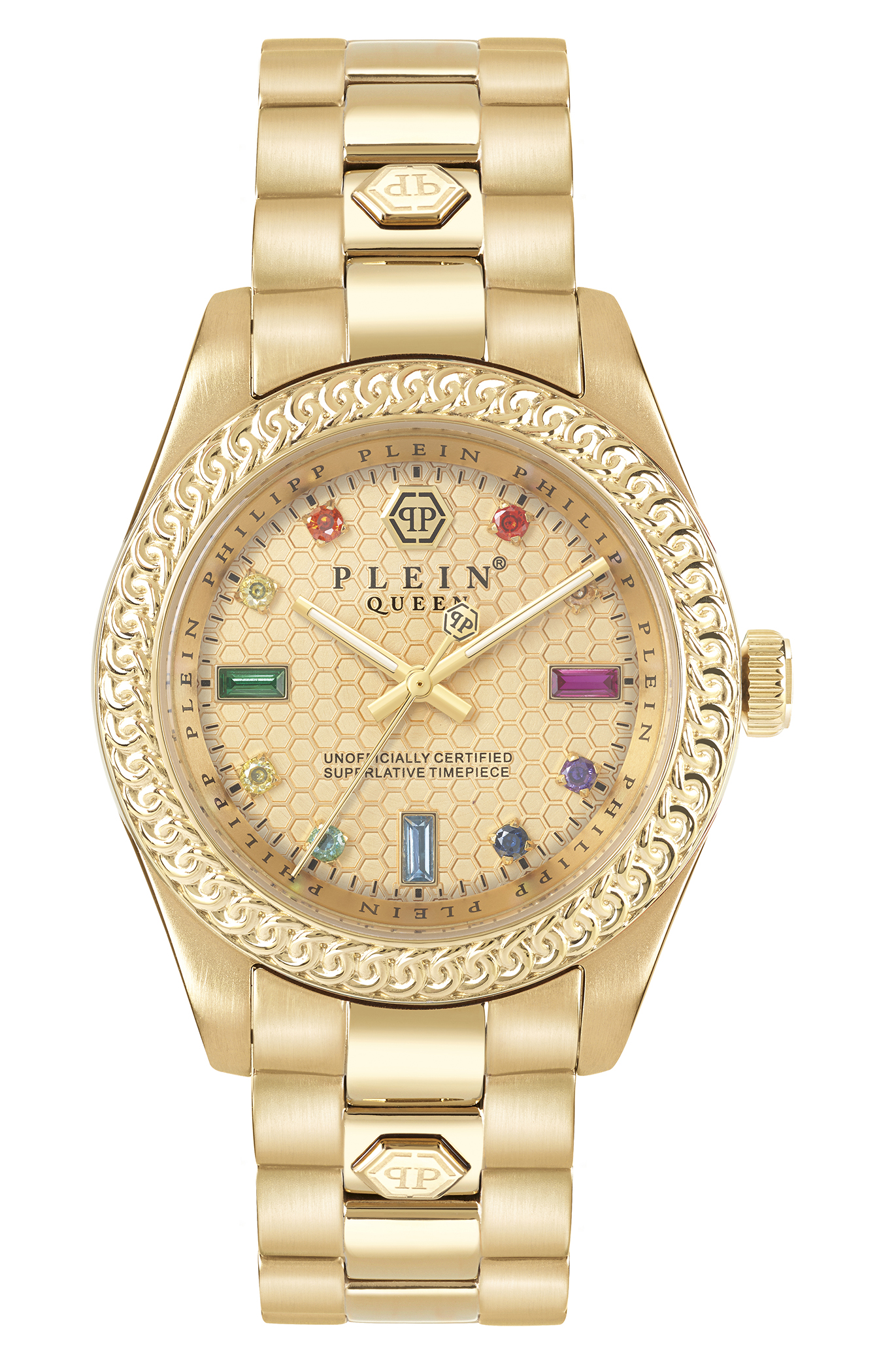 Philipp Plein Queen PWDAA0721 Horloge - Staal - Goudkleurig - Ø 36 mm