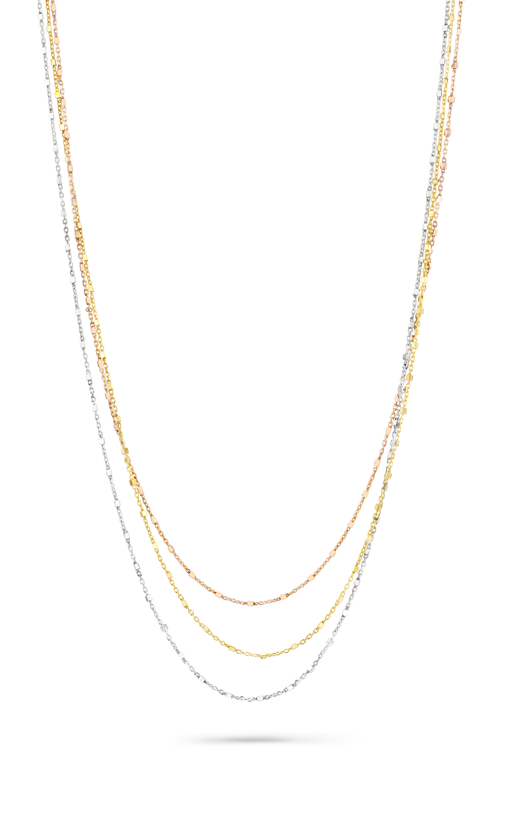 Orphelia Womens 925 Sterling Silver Necklace - Gold/Silver/Rose Zk-7204 - Silver & Gold - One Size