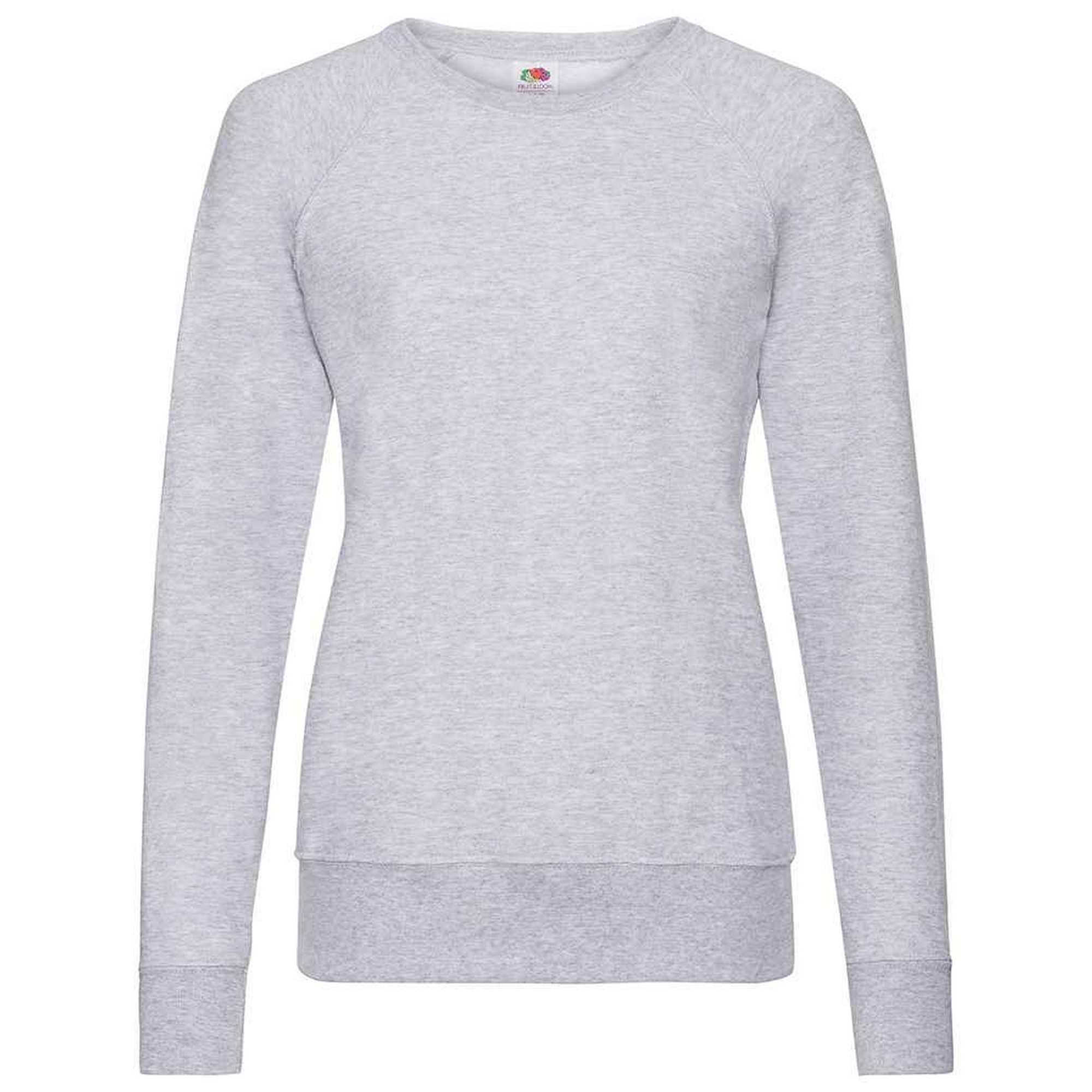 Thumbnail - Fruit of the Loom - Sweatshirt für Damen Raglanärmel (Grau meliert)