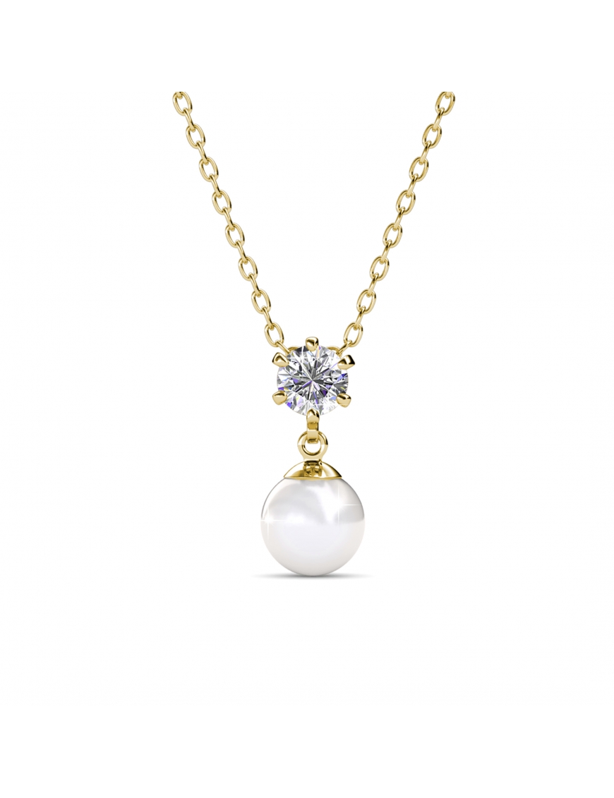 Thumbnail - Pauline-Anhänger - Gold und Kristall