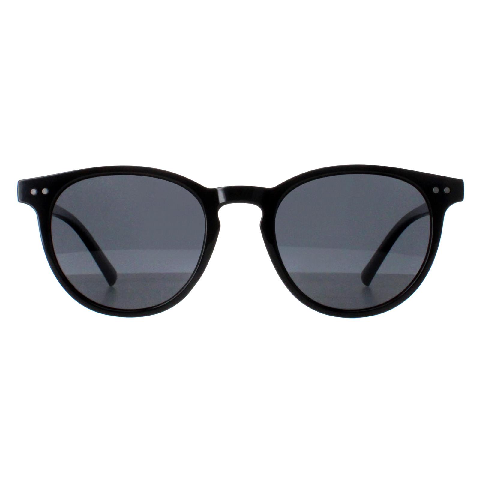 Montana Round Unisex Shiny Black Smoke Polarized MP75 - One Size