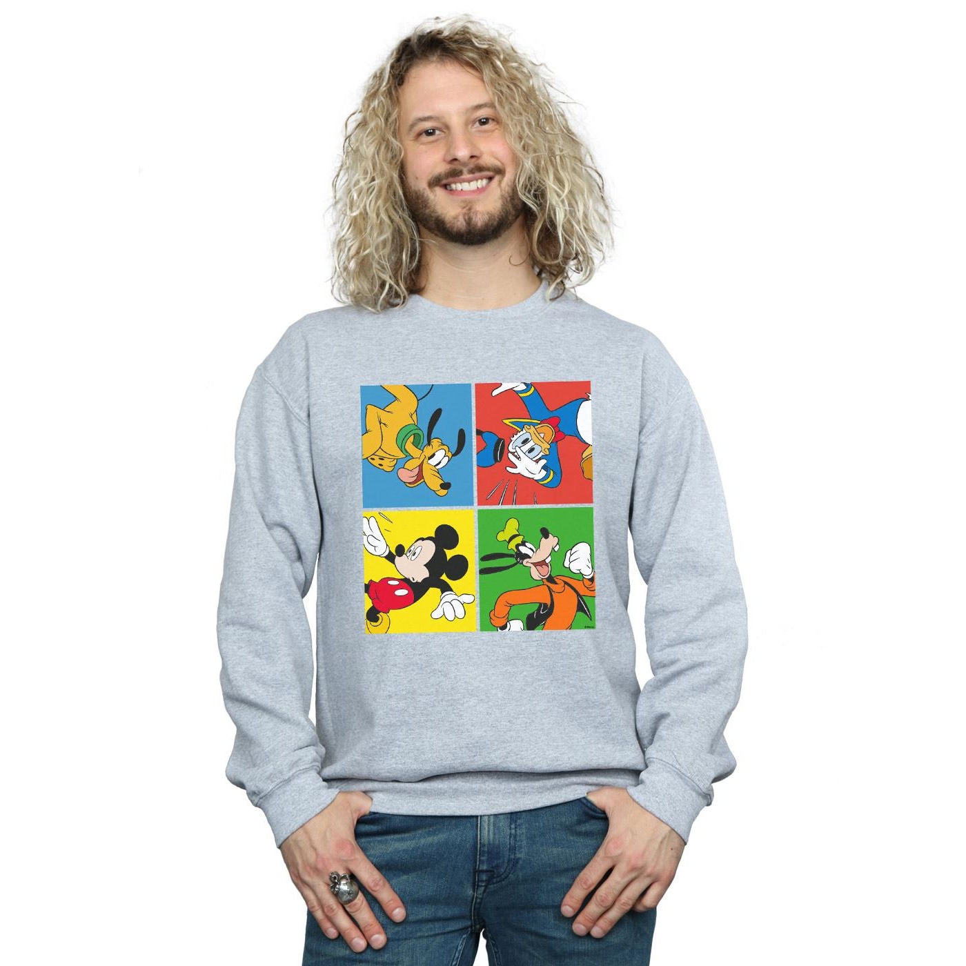 Disney Mens Mickey Mouse Friends Sweatshirt (Sports Grey) herr – bild 2