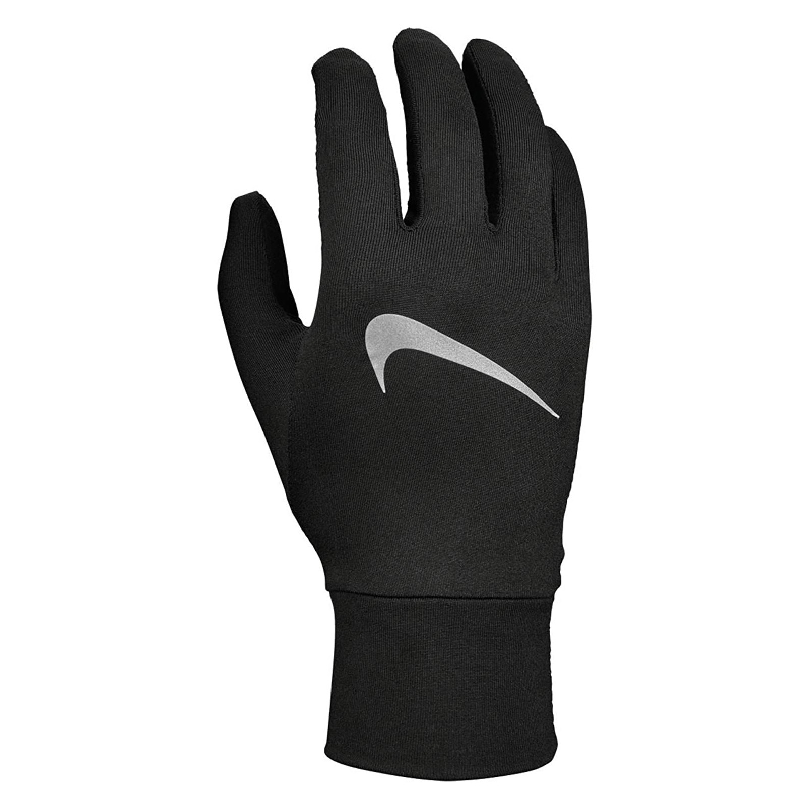 Nike Mens Accelerate Running Gloves (Black/Silver) - Size Medium