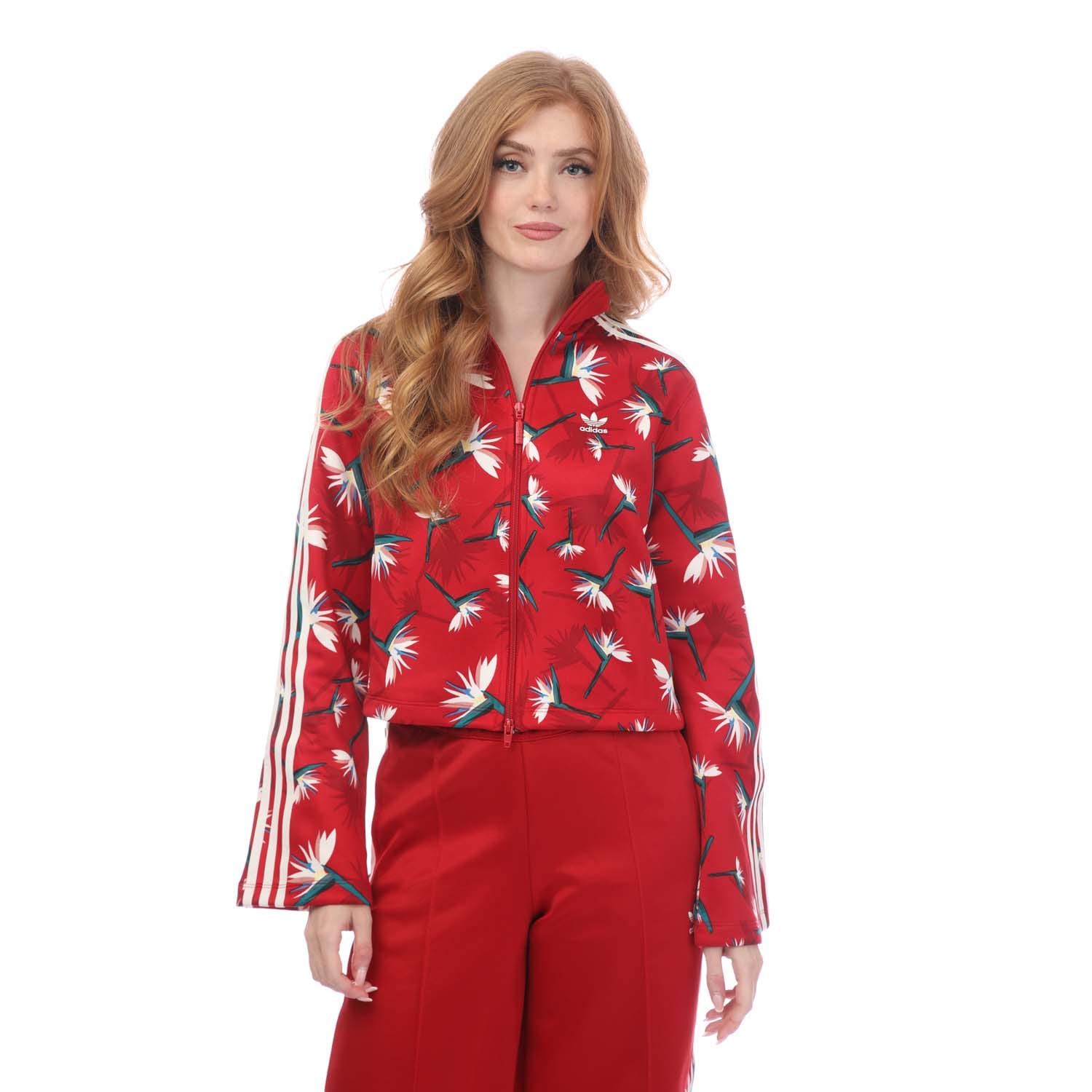 adidas Originals Womens Thebe Magugu x Beckenbauer Jacket in Red - Size 10 UK