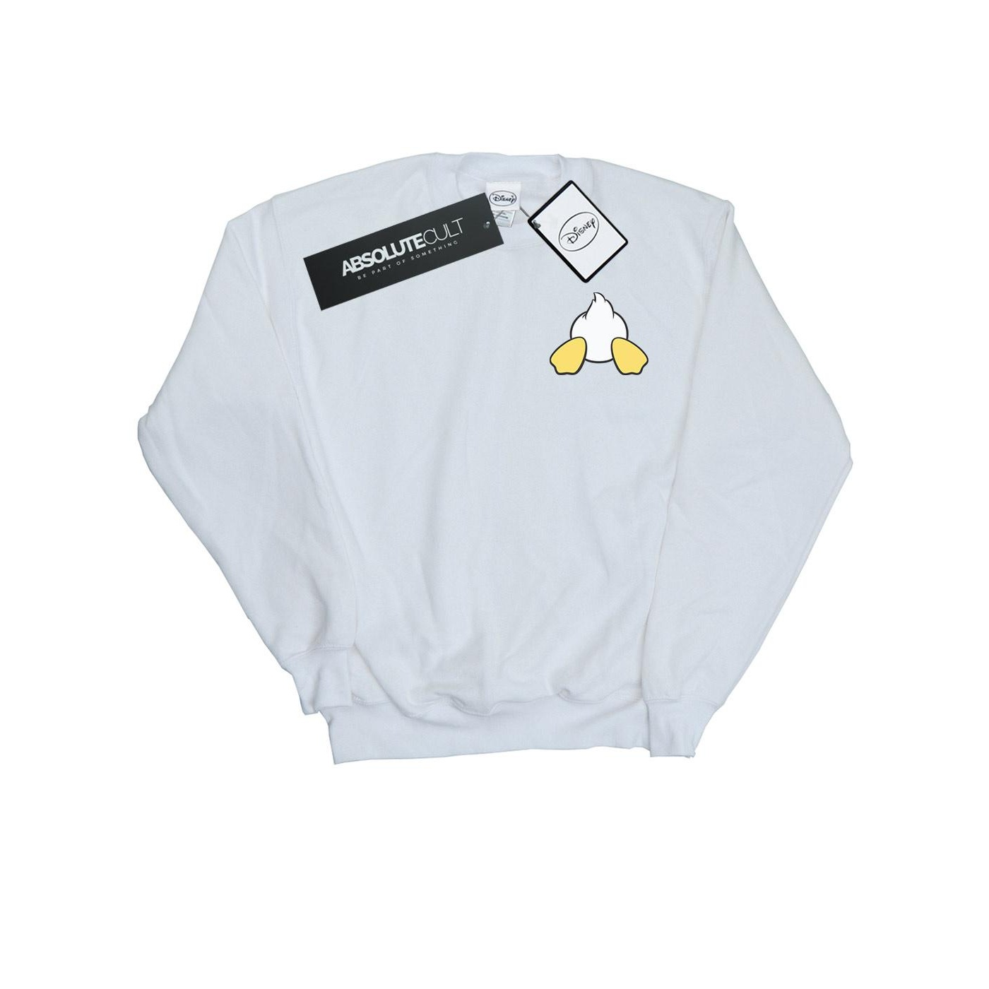 Thumbnail - Disney - "Donald Duck Backside Breast Print" Sweatshirt für Damen (Weiß)