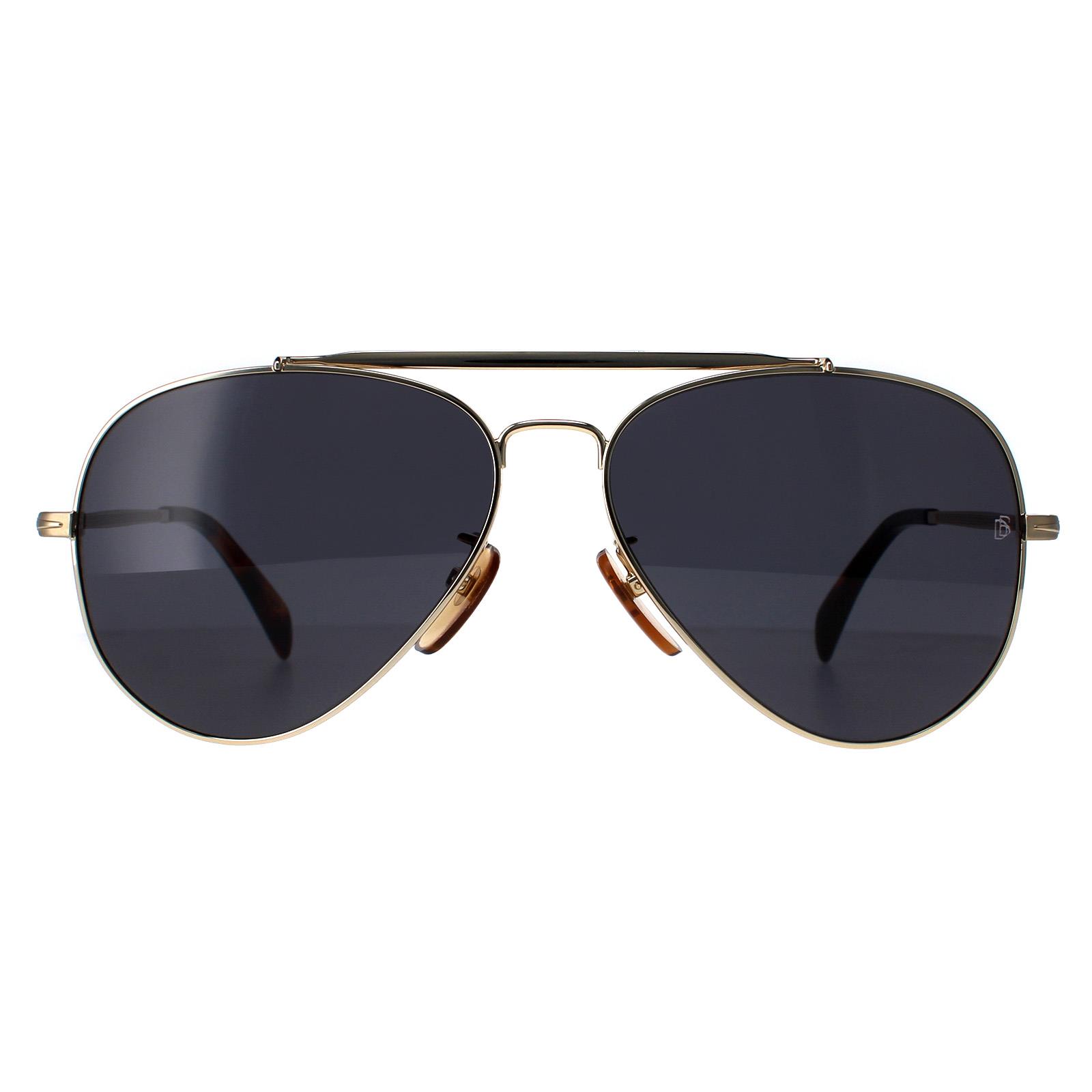 Thumbnail - David Beckham Aviator Herren Gold Grau DB1004/S