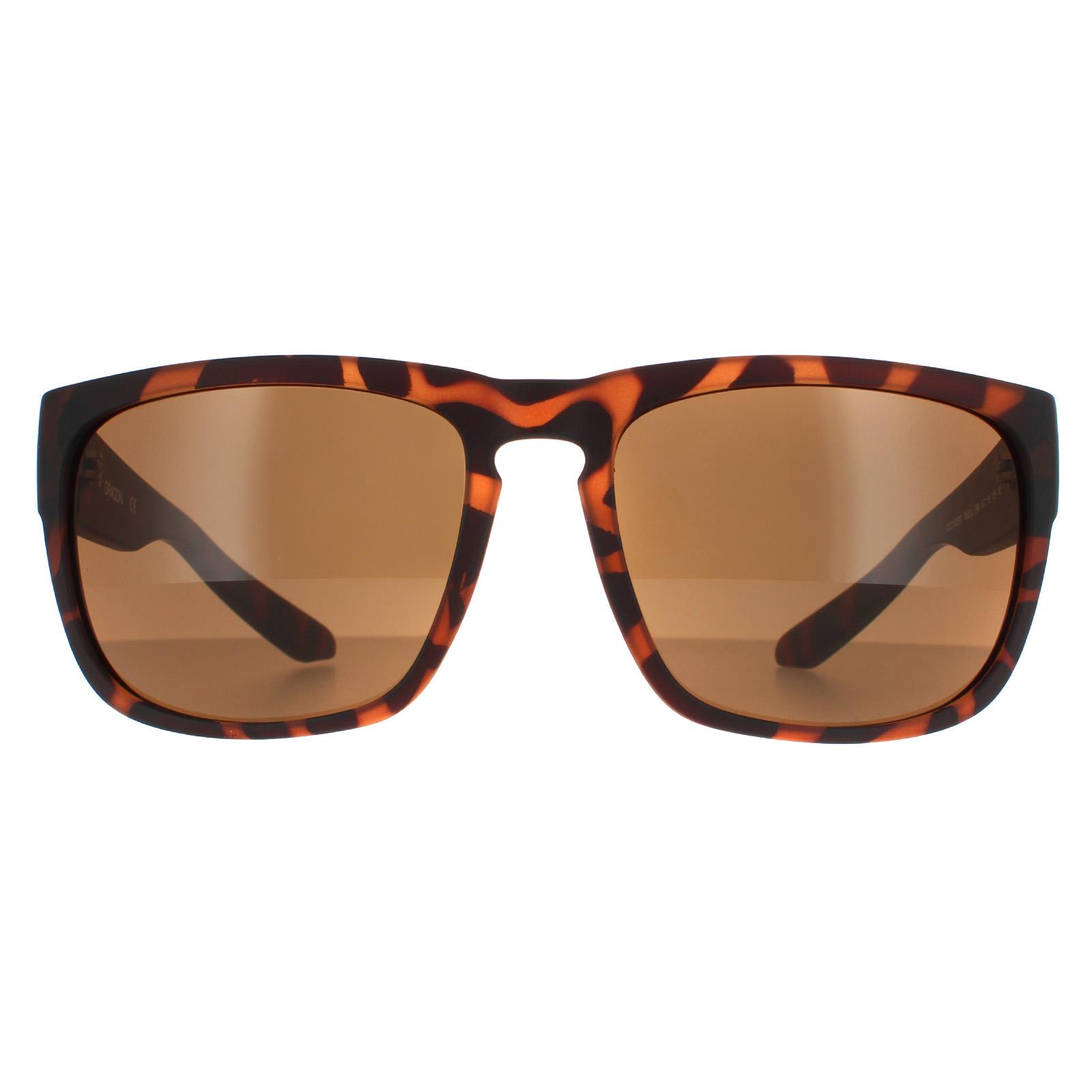 Dragon Square Mens Matte Tortoise Bronze Sunglasses - Brown - One Size