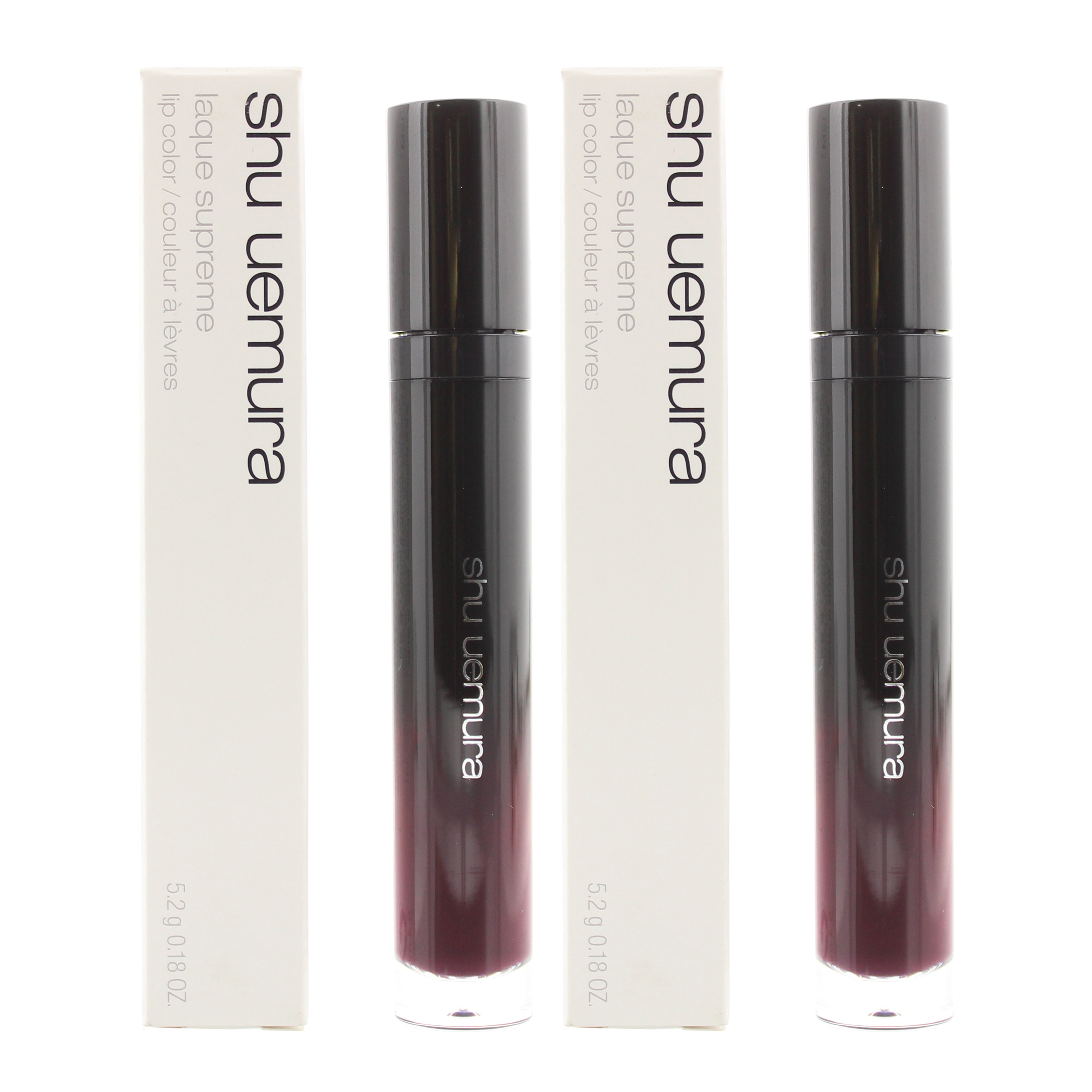 Shu Uemura Womens Laque Supreme Lip Colour 5.2g - WN05 Deep Wine x 2 - NA - One Size