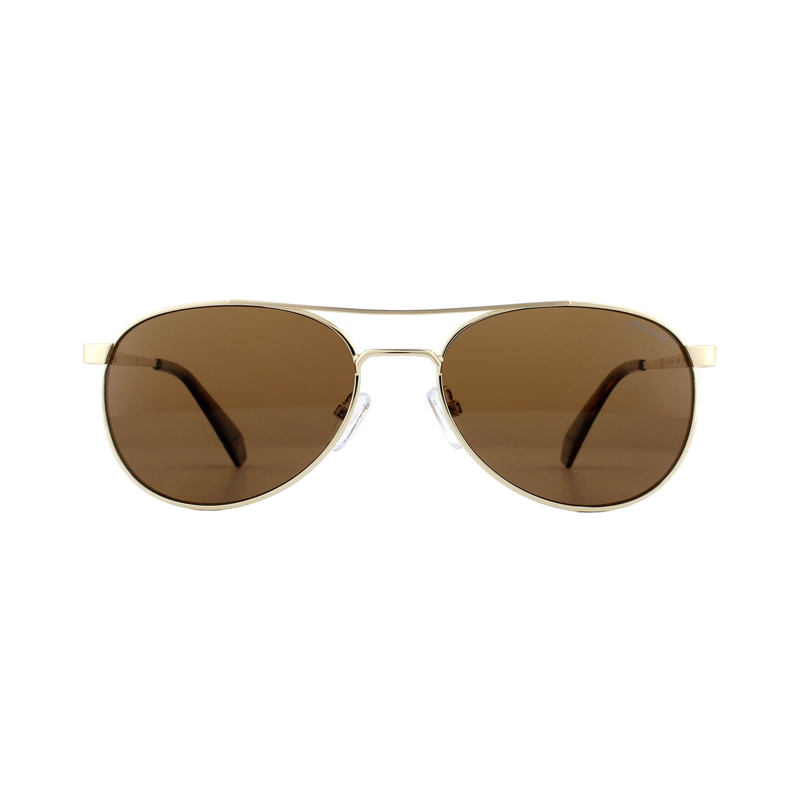 Polaroid Aviator Womens Gold Bronze polarisierte Sonnenbrille