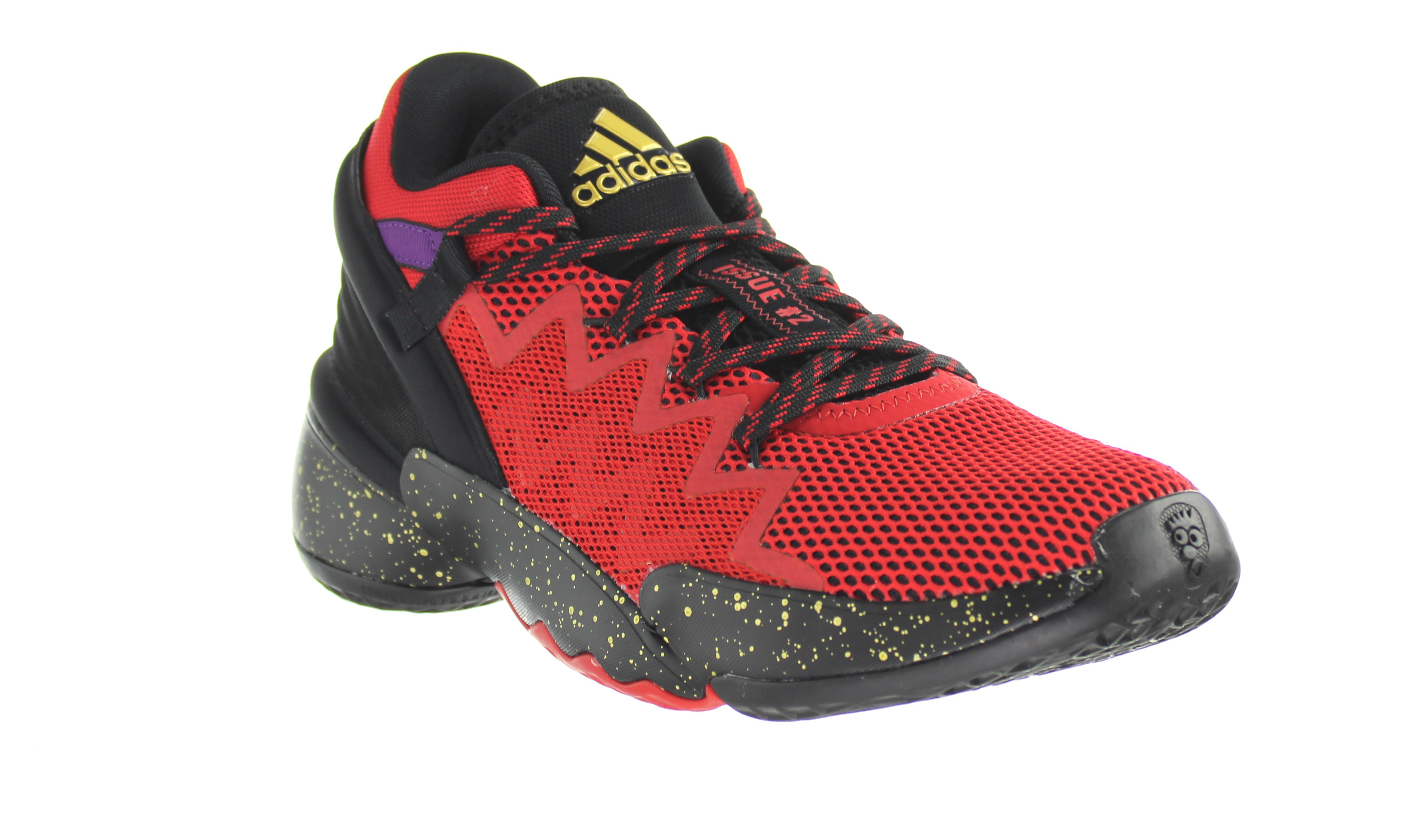Adidas D.O.N Issue 2 GCA Mens Red Trainers låga sneakers herr – bild 2