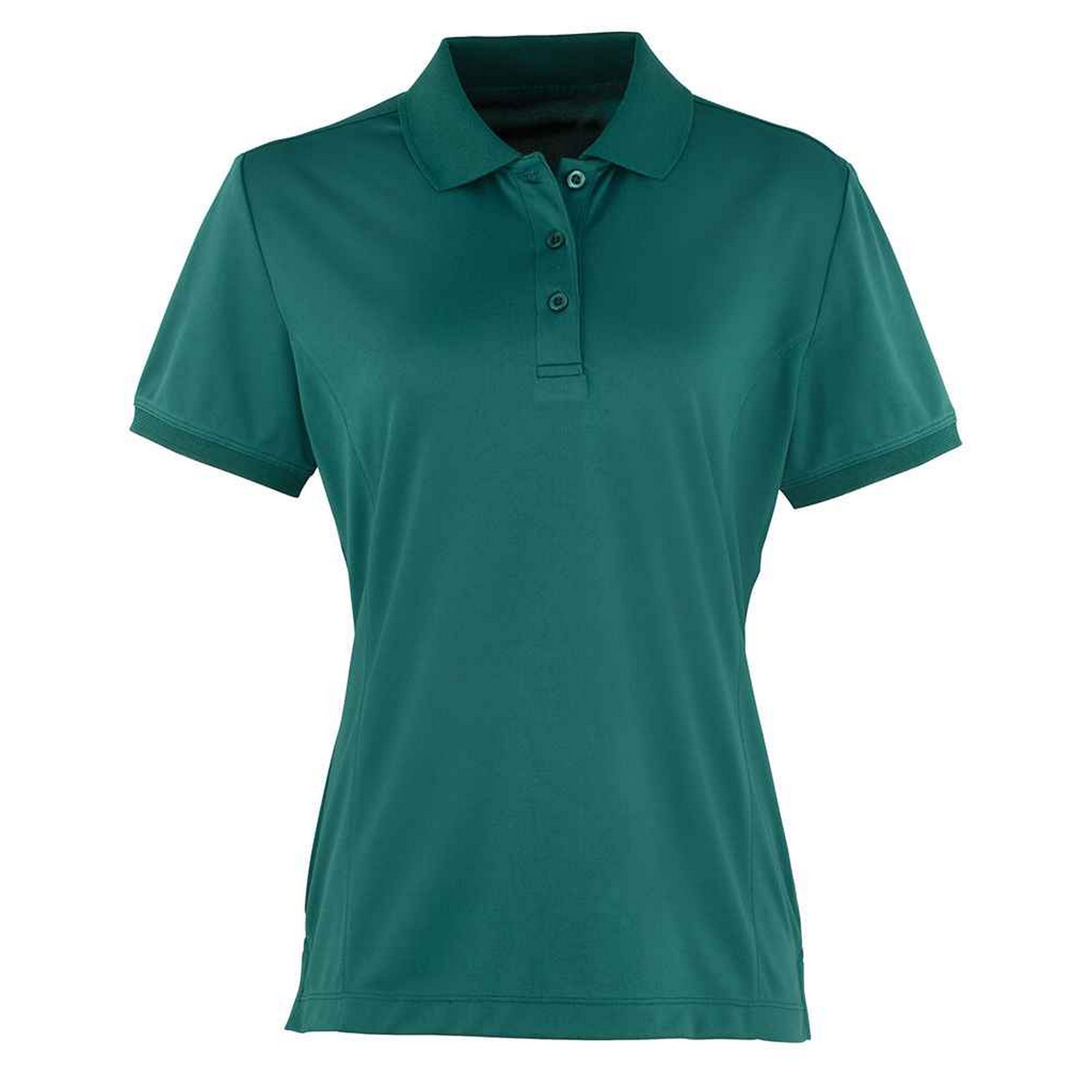 Thumbnail - Premier - "Coolchecker" Poloshirt für Damen (Flaschengrün)