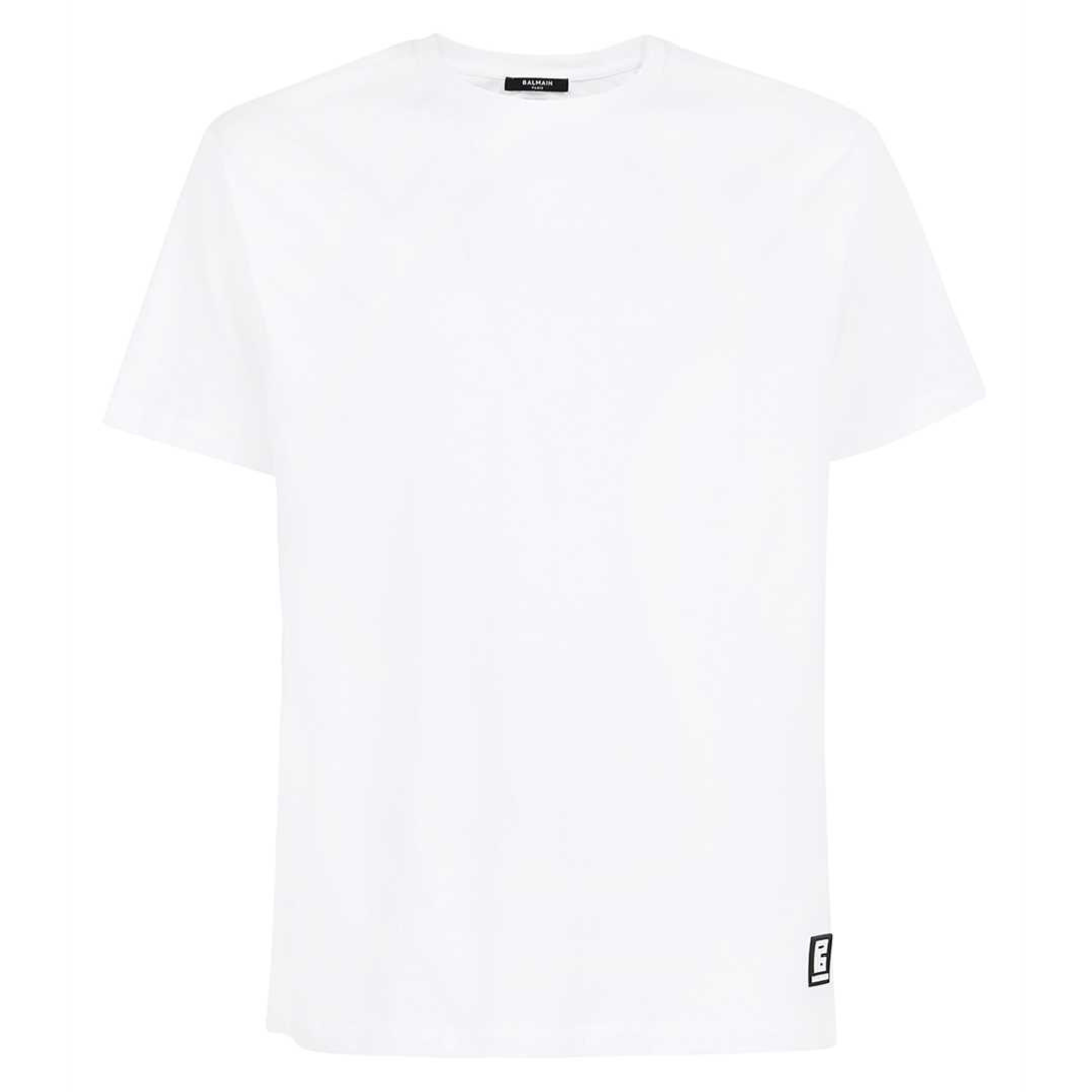 Baklogotyptryck Bomullsjersey T-shirt