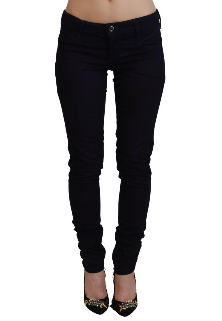 Costume National WoMens Black Low Waist Skinny Denim Jeans material_cotton - Size 27 (Waist)