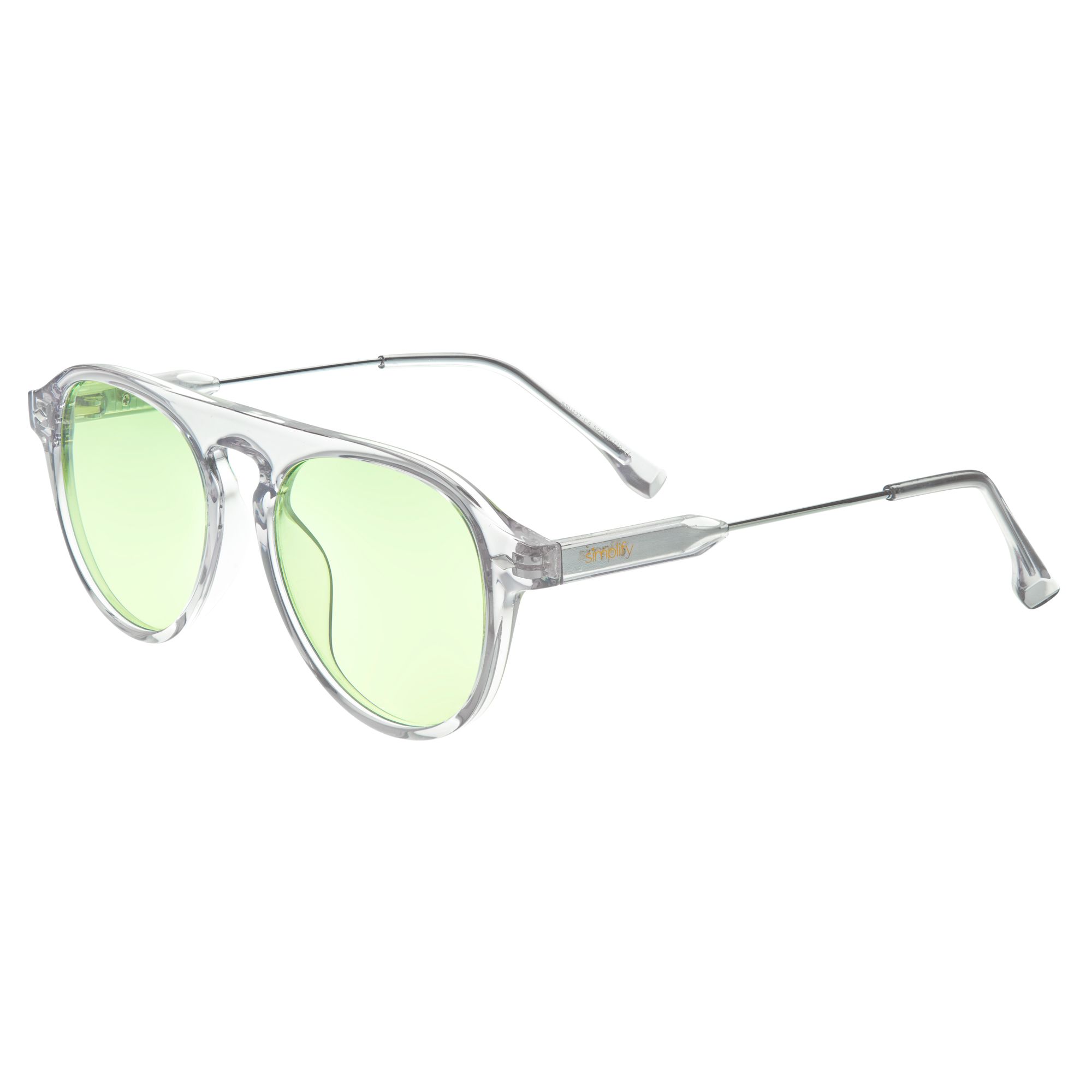 Simplify Unisex Carter Polarized Sunglasses - Blue Stainless Steel - One Size